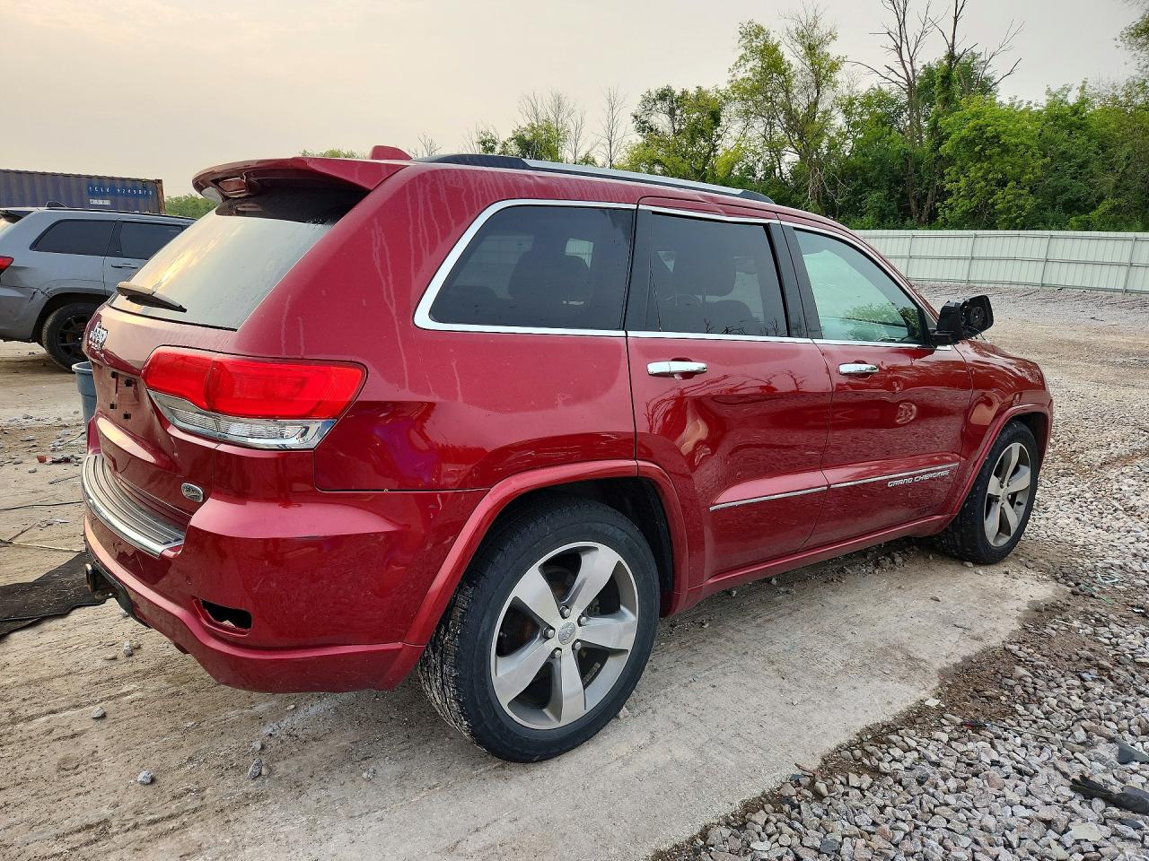 2014 Jeep Grand Cherokee Overland Red vin: 1C4RJFCG9EC571122