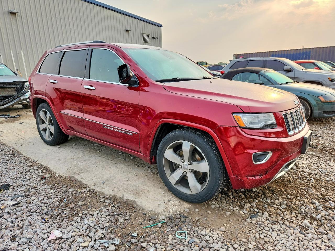 2014 Jeep Grand Cherokee Overland Red vin: 1C4RJFCG9EC571122