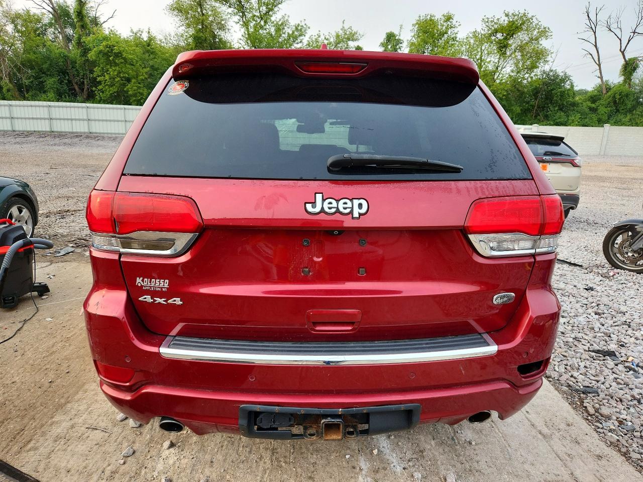 2014 Jeep Grand Cherokee Overland Red vin: 1C4RJFCG9EC571122