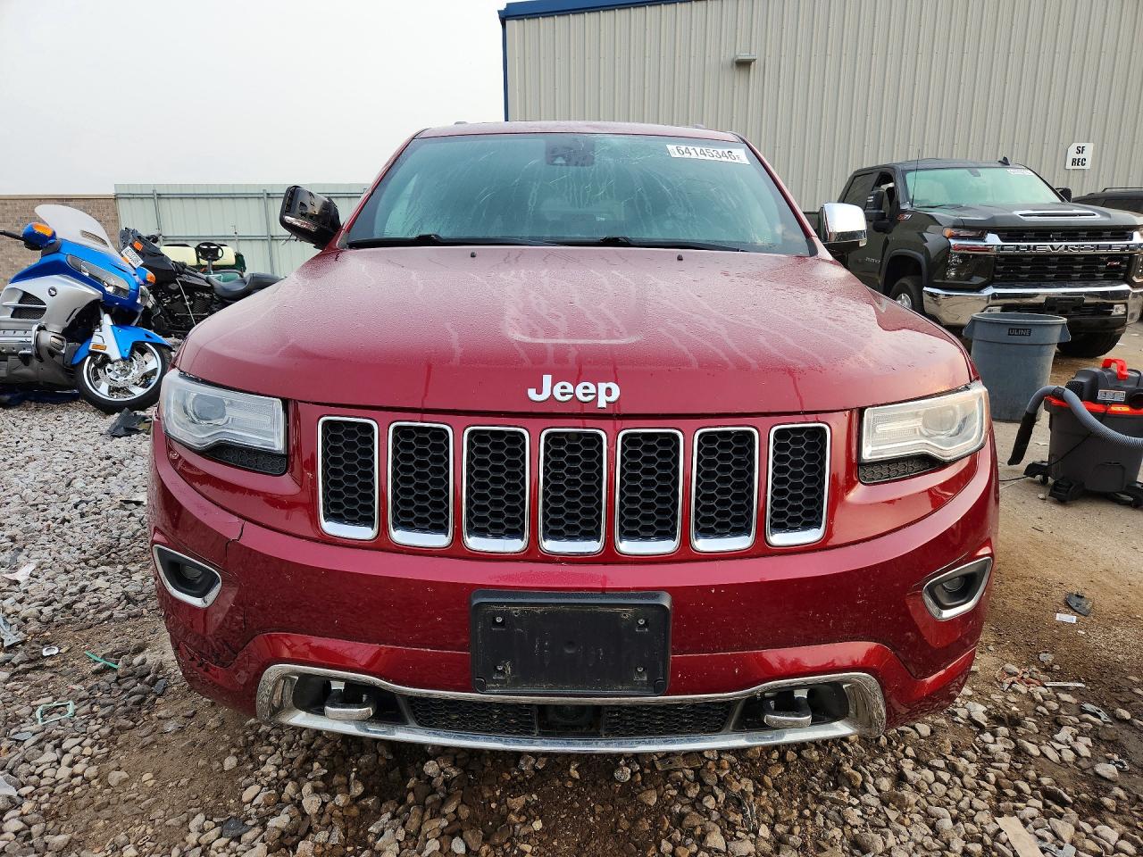 2014 Jeep Grand Cherokee Overland Red vin: 1C4RJFCG9EC571122