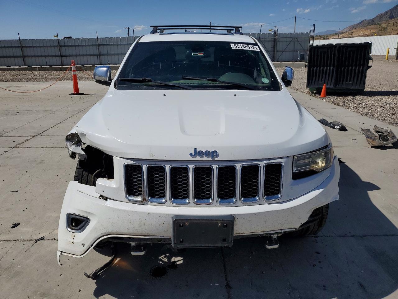 2015 Jeep Grand Cherokee Overland White vin: 1C4RJFCG9FC166282