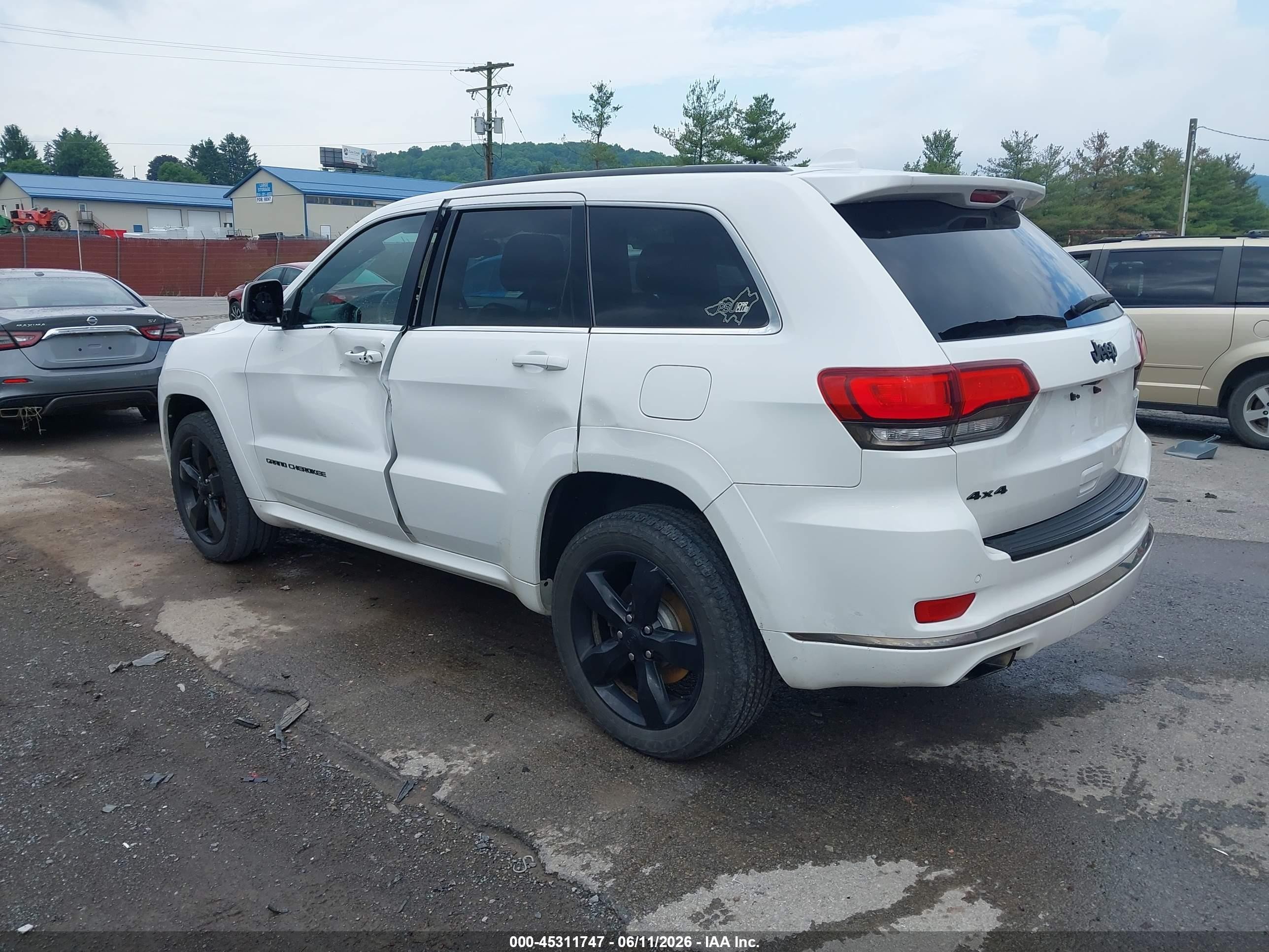 2015 Jeep Grand Cherokee High Altitude White vin: 1C4RJFCG9FC215545