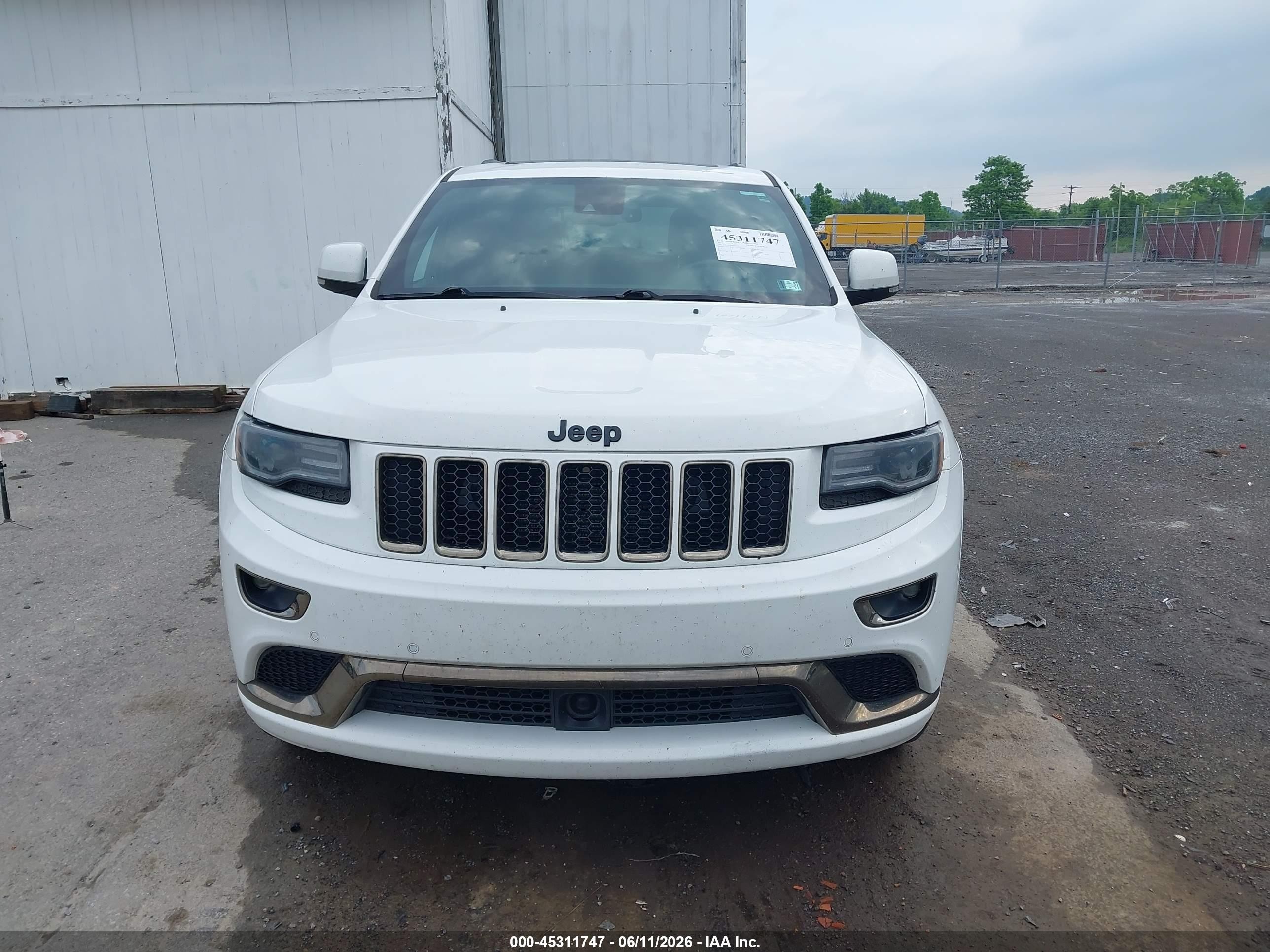 2015 Jeep Grand Cherokee High Altitude White vin: 1C4RJFCG9FC215545