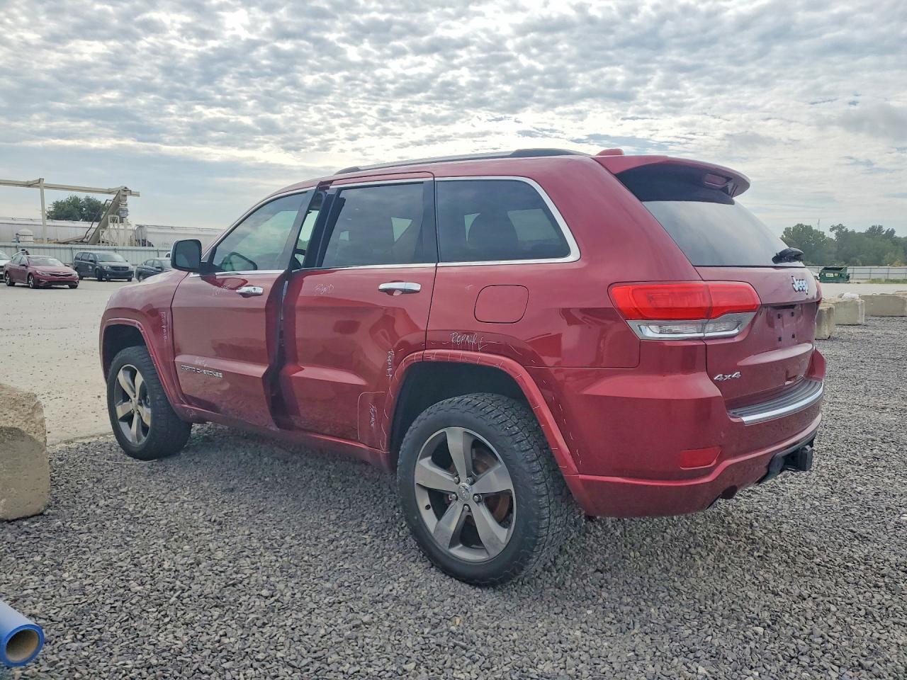 2015 Jeep Grand Cherokee Overland Red vin: 1C4RJFCG9FC633636