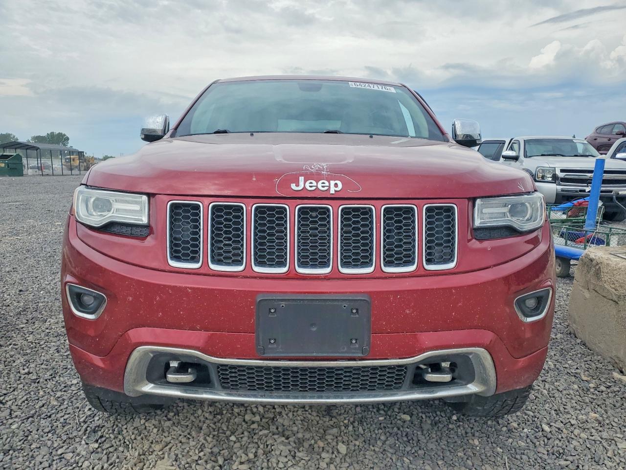 2015 Jeep Grand Cherokee Overland Red vin: 1C4RJFCG9FC633636