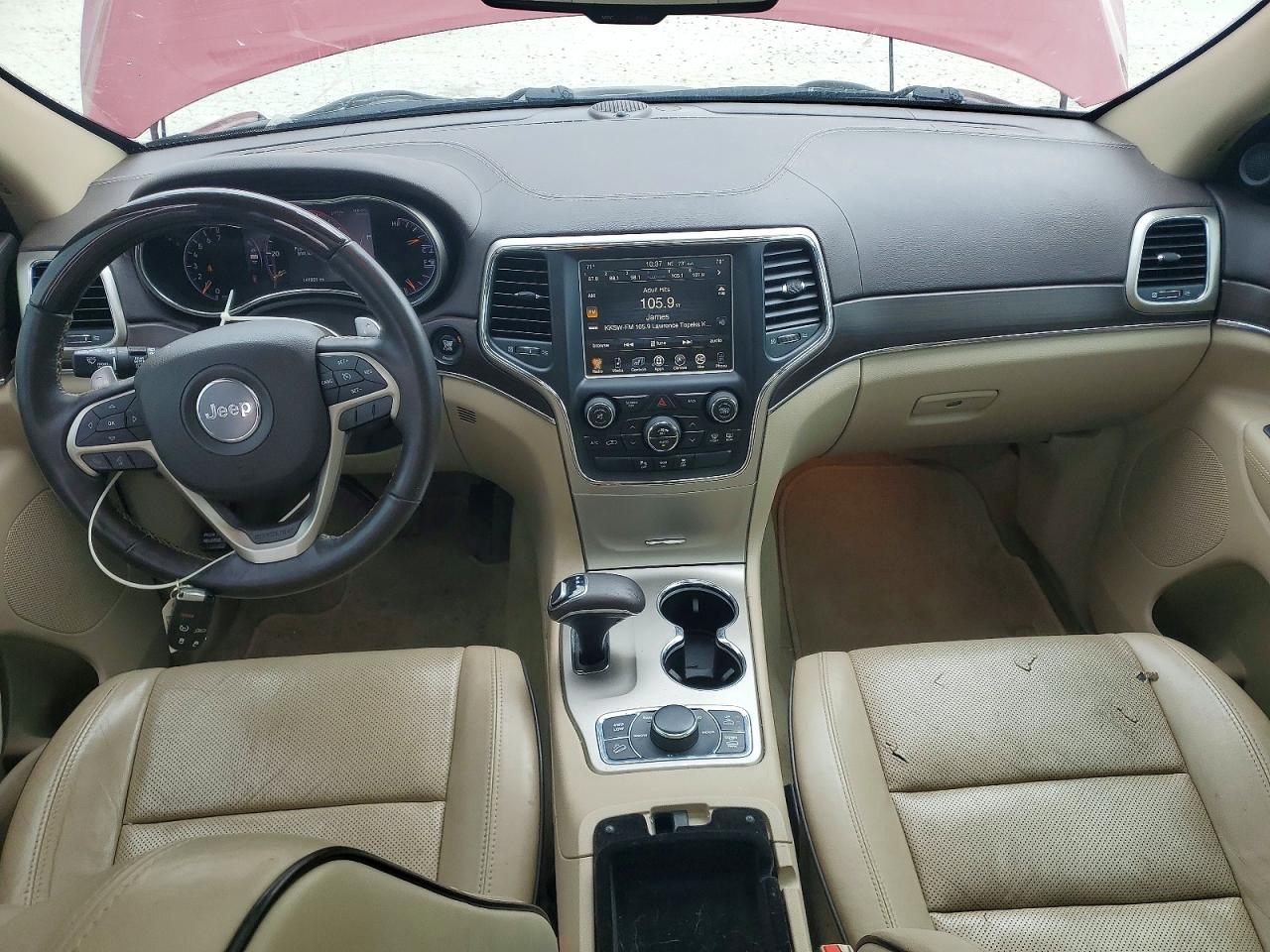 2015 Jeep Grand Cherokee Overland Red vin: 1C4RJFCG9FC633636