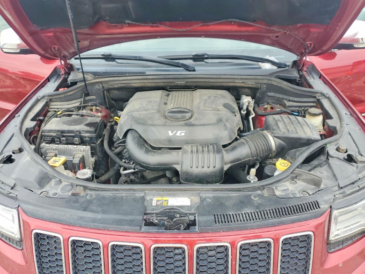 2015 Jeep Grand Cherokee Overland Red vin: 1C4RJFCG9FC633636