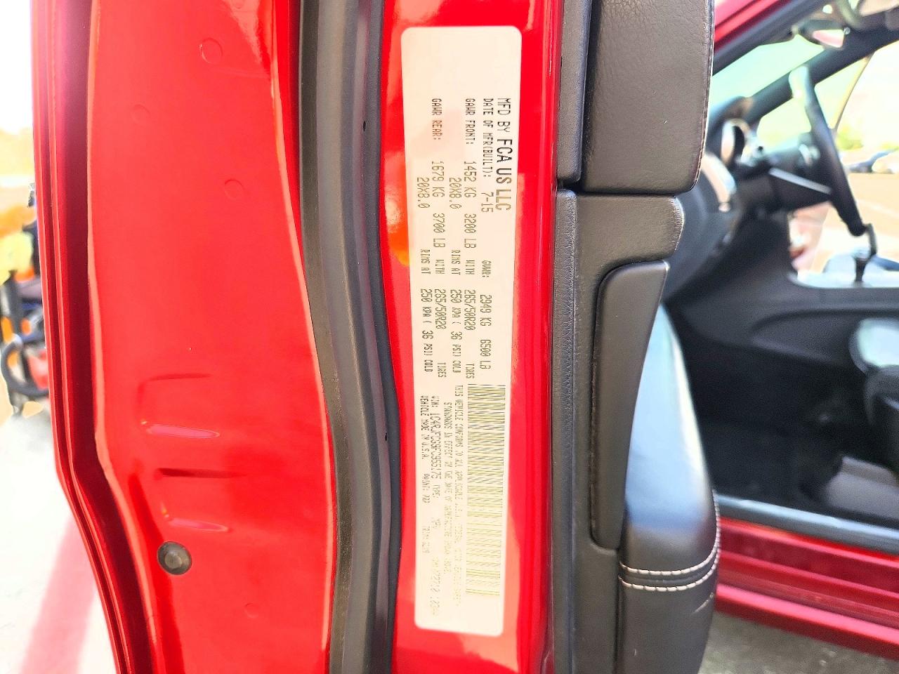 2015 Jeep Grand Cherokee Overland Red vin: 1C4RJFCG9FC955175