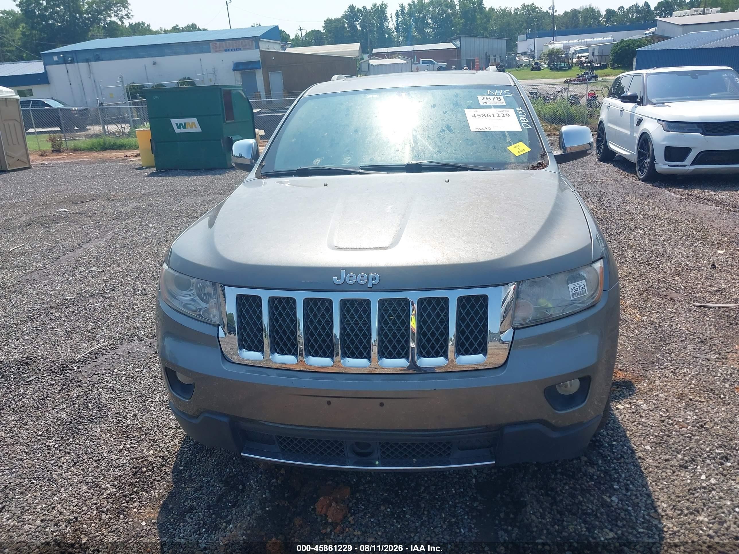 2012 Jeep Grand Cherokee Overland Gray vin: 1C4RJFCGXCC219356