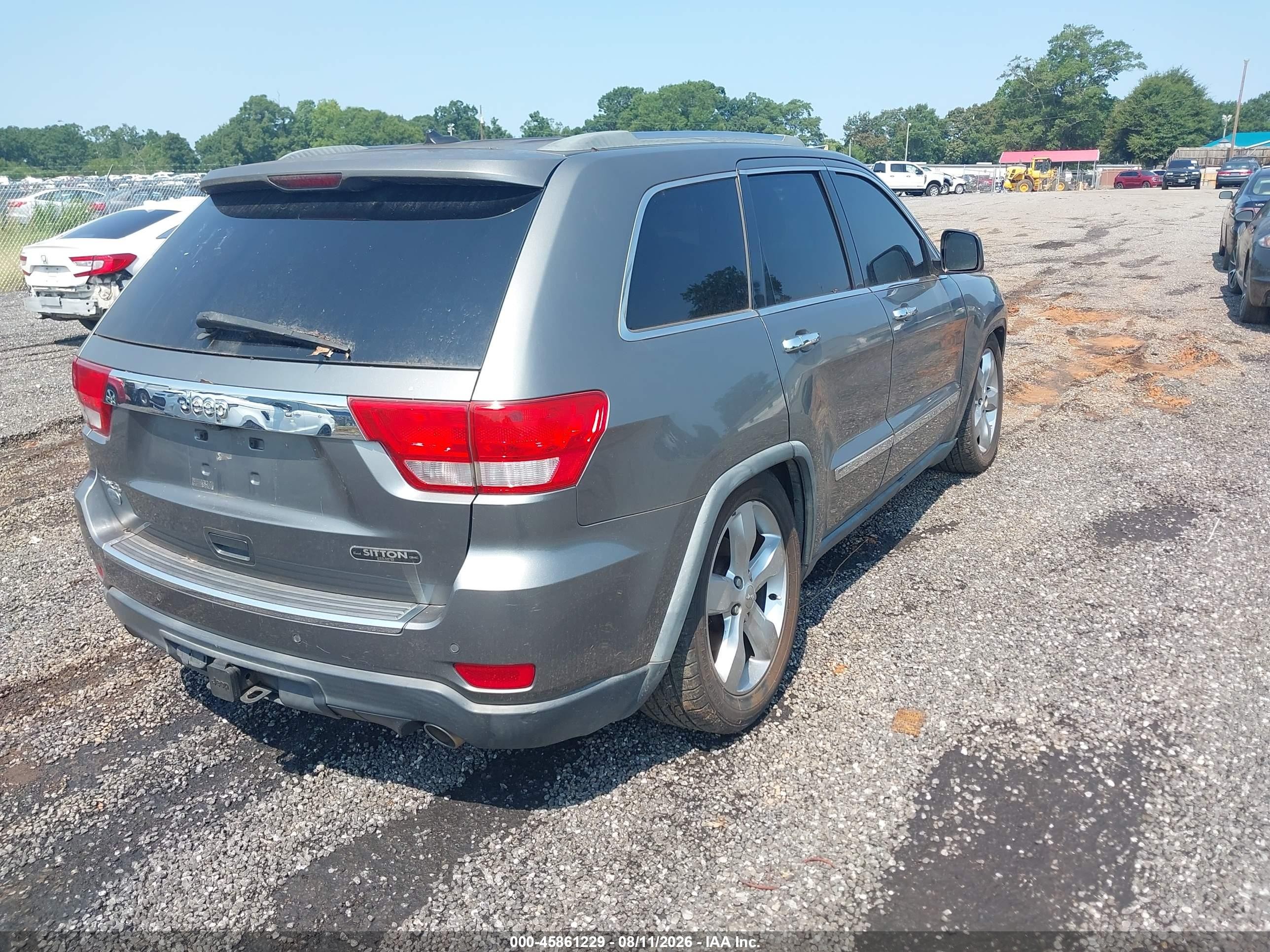 2012 Jeep Grand Cherokee Overland Gray vin: 1C4RJFCGXCC219356