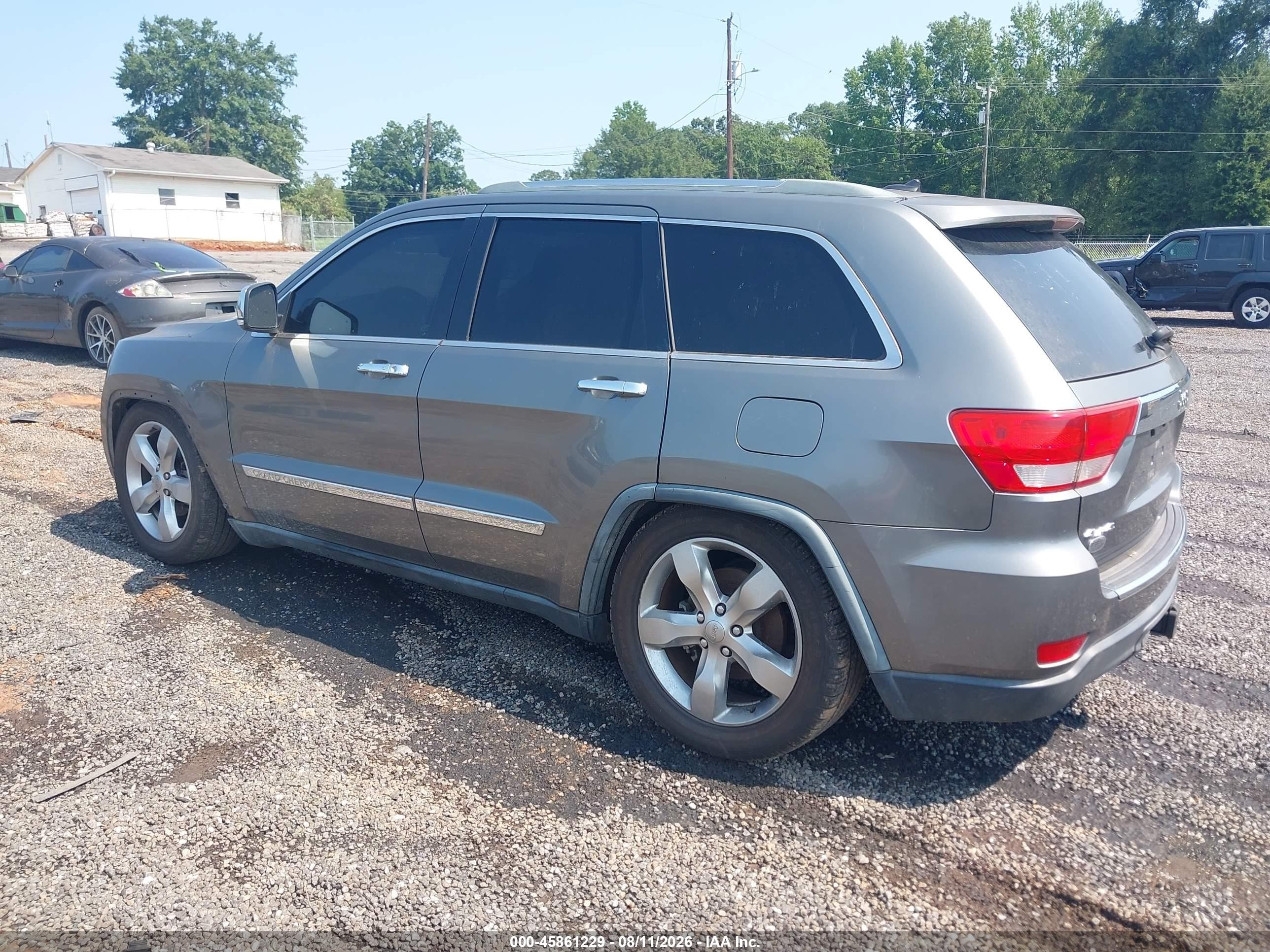 2012 Jeep Grand Cherokee Overland Gray vin: 1C4RJFCGXCC219356