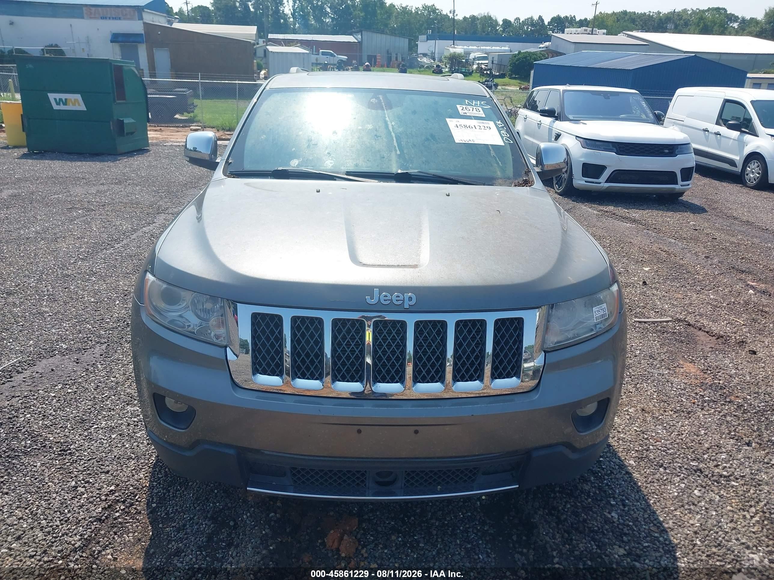 2012 Jeep Grand Cherokee Overland Gray vin: 1C4RJFCGXCC219356