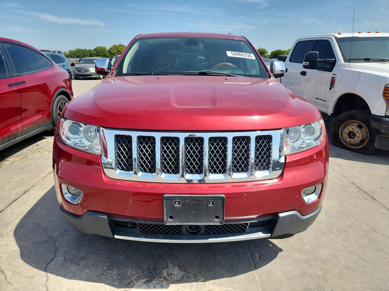 2012 Jeep Grand Cherokee Overland Red vin: 1C4RJFCGXCC302785