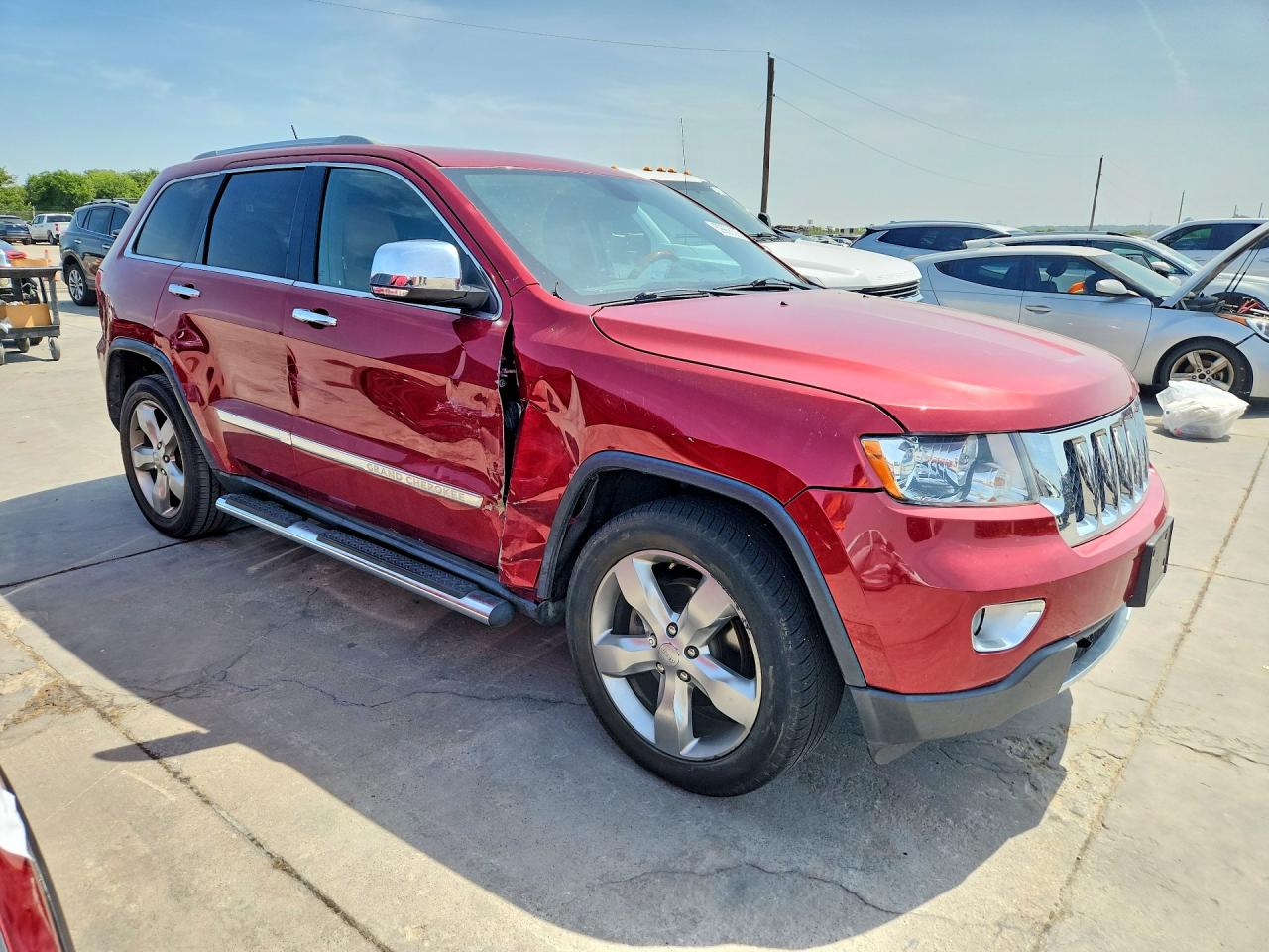 2012 Jeep Grand Cherokee Overland Red vin: 1C4RJFCGXCC302785