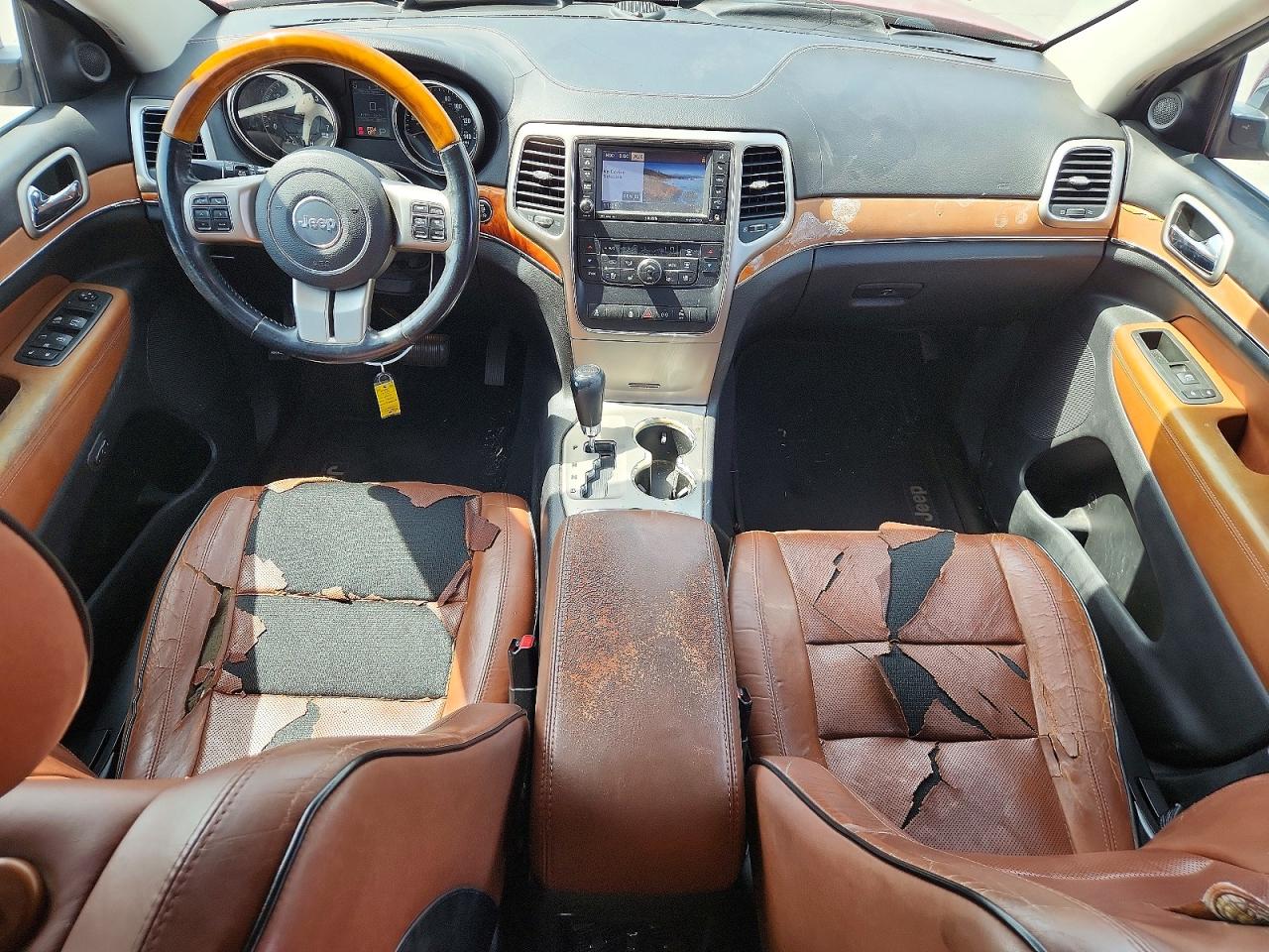 2012 Jeep Grand Cherokee Overland Red vin: 1C4RJFCGXCC302785