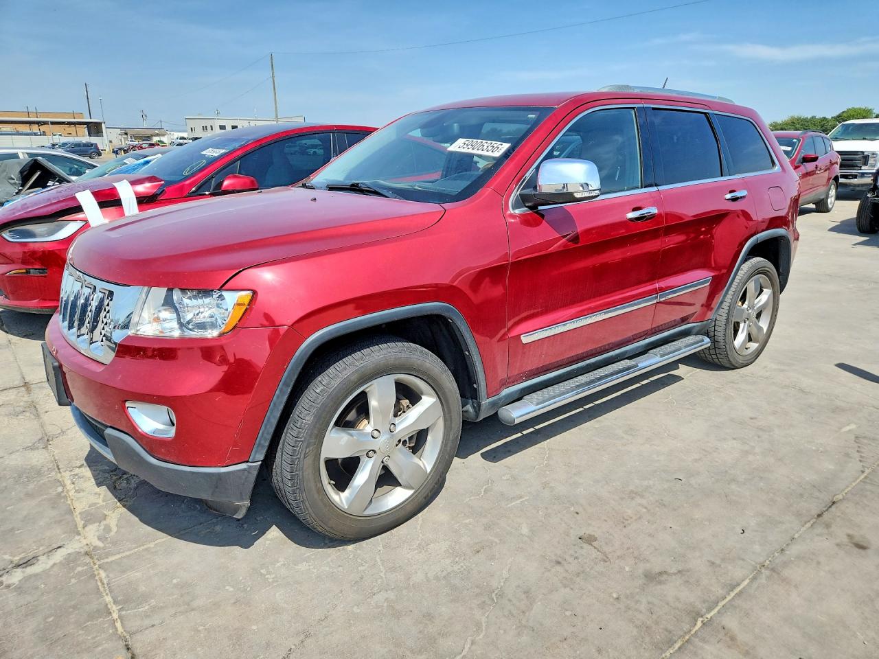 2012 Jeep Grand Cherokee Overland Red vin: 1C4RJFCGXCC302785