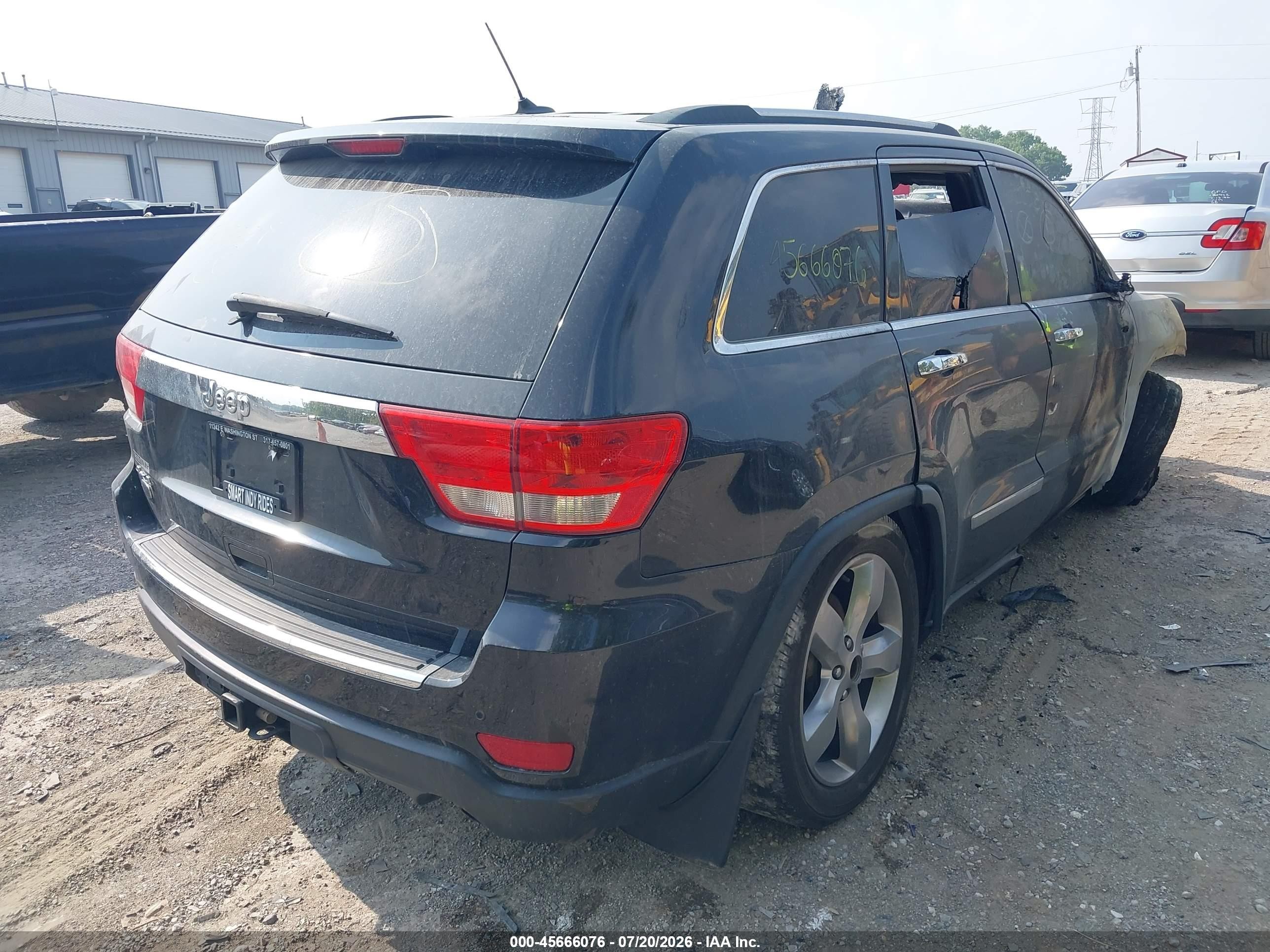 2012 Jeep Grand Cherokee Overland Black vin: 1C4RJFCGXCC332529