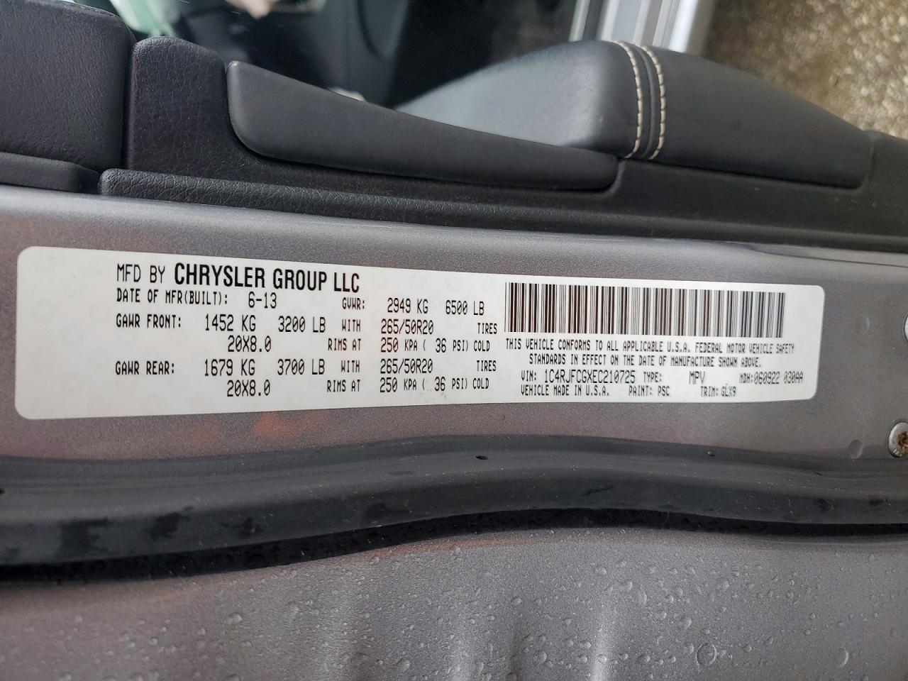 2014 Jeep Grand Cherokee Overland Серебряный vin: 1C4RJFCGXEC210725