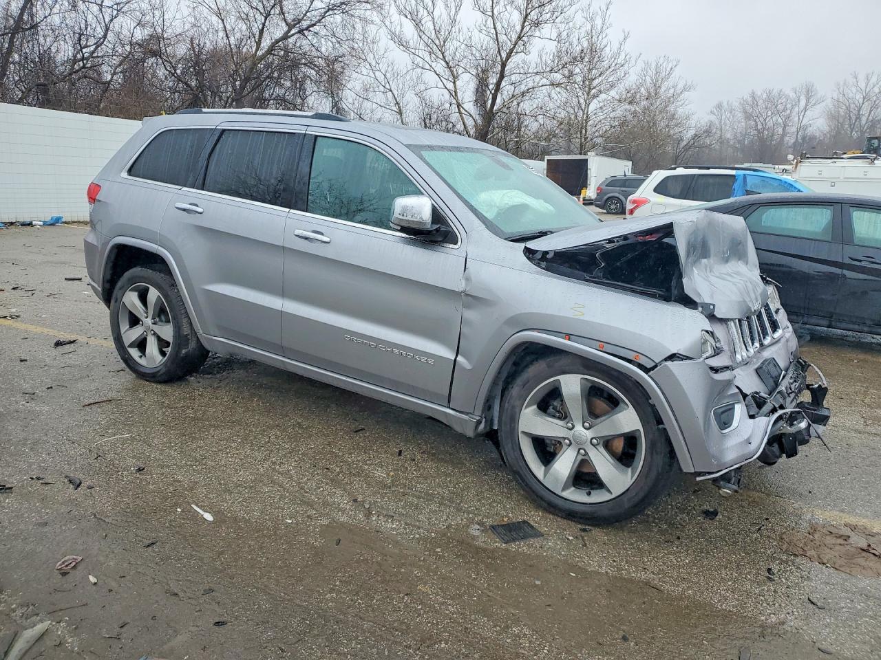 2014 Jeep Grand Cherokee Overland Серебряный vin: 1C4RJFCGXEC210725