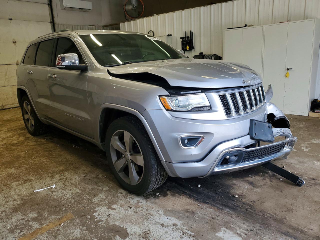 2014 Jeep Grand Cherokee Overland Серебряный vin: 1C4RJFCGXEC245491