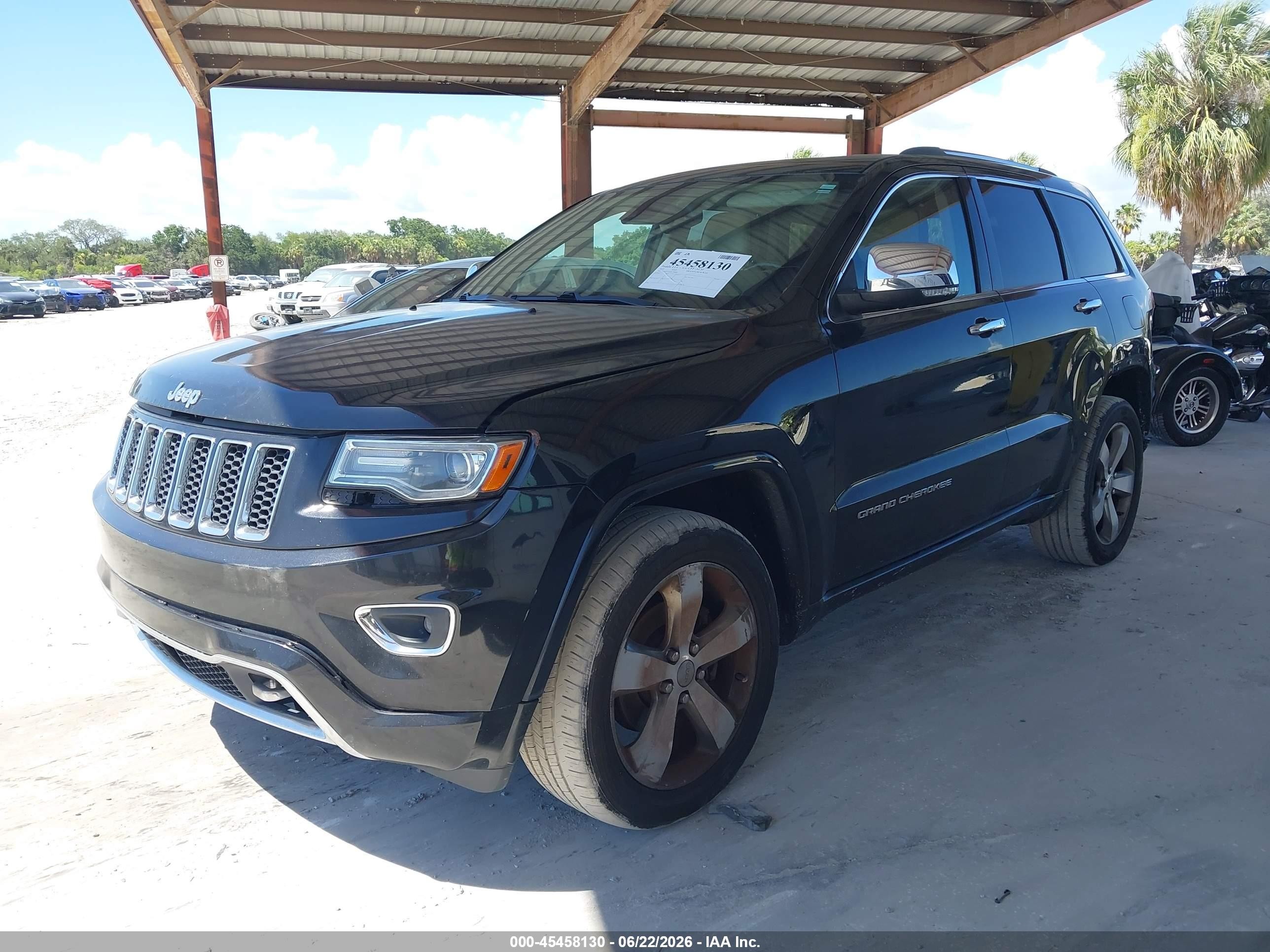 2014 Jeep Grand Cherokee Overland Black vin: 1C4RJFCGXEC340049