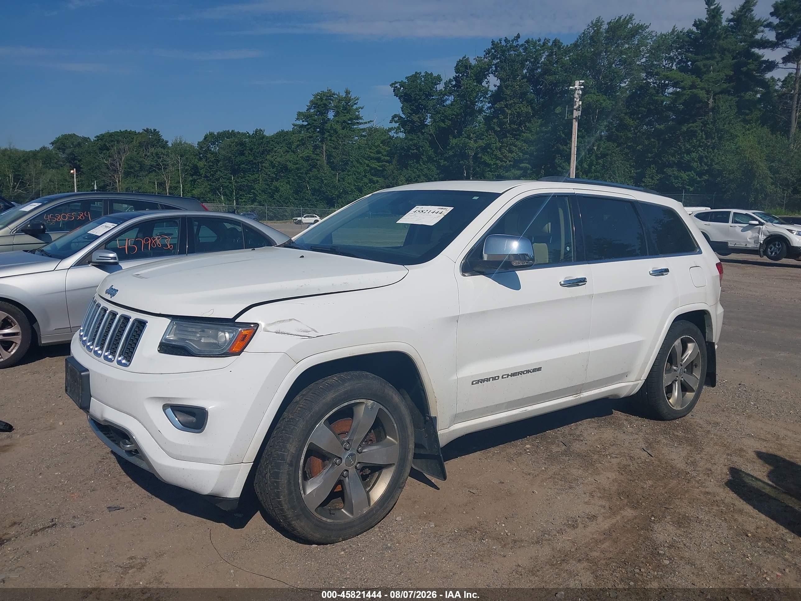 2014 Jeep Grand Cherokee Overland Белый vin: 1C4RJFCGXEC386562