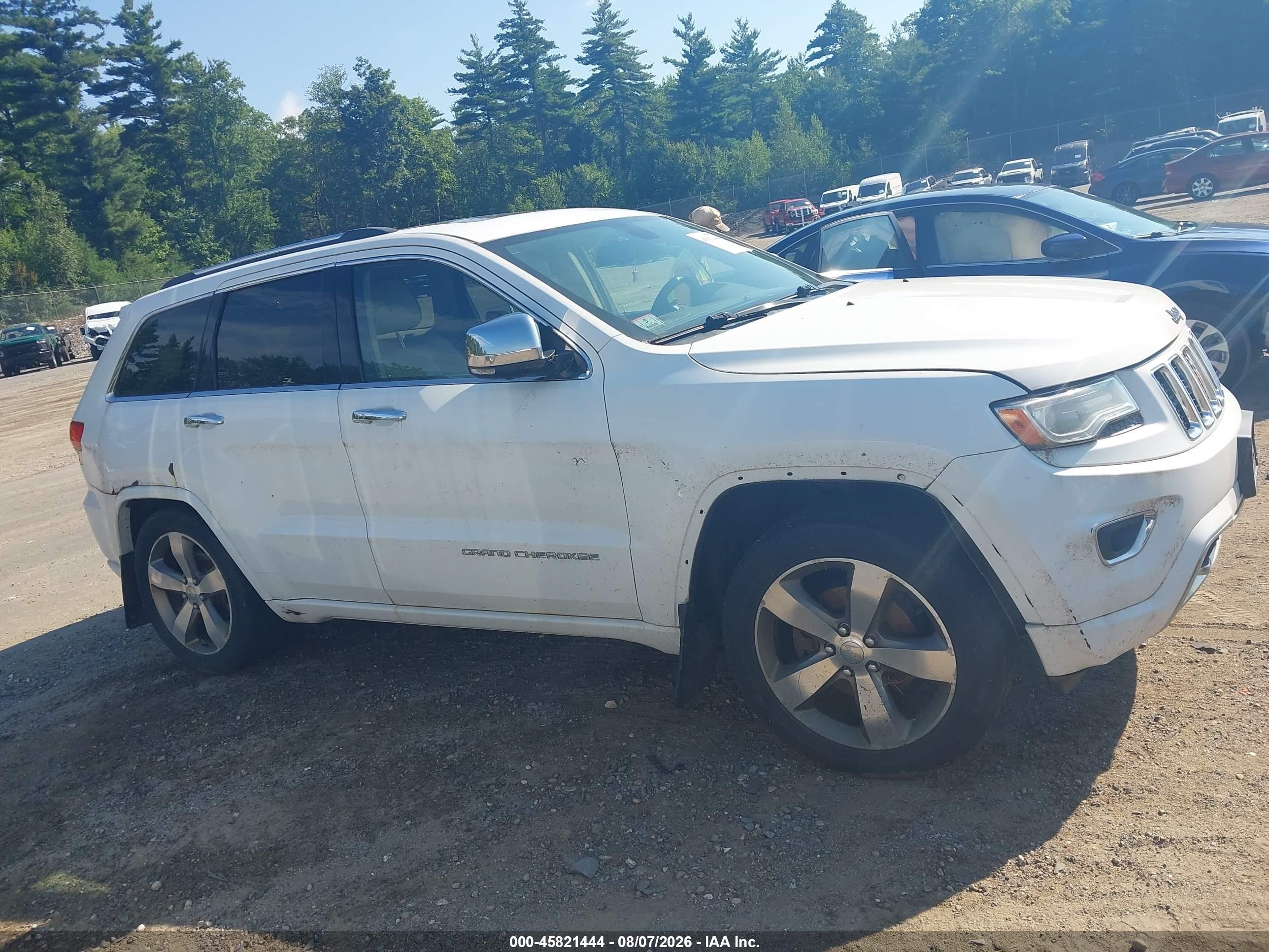 2014 Jeep Grand Cherokee Overland Белый vin: 1C4RJFCGXEC386562