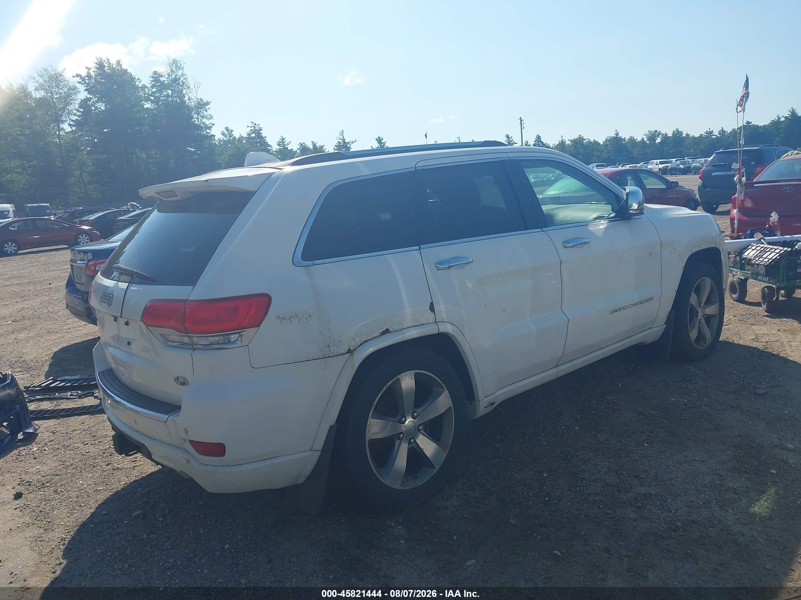 2014 Jeep Grand Cherokee Overland Белый vin: 1C4RJFCGXEC386562