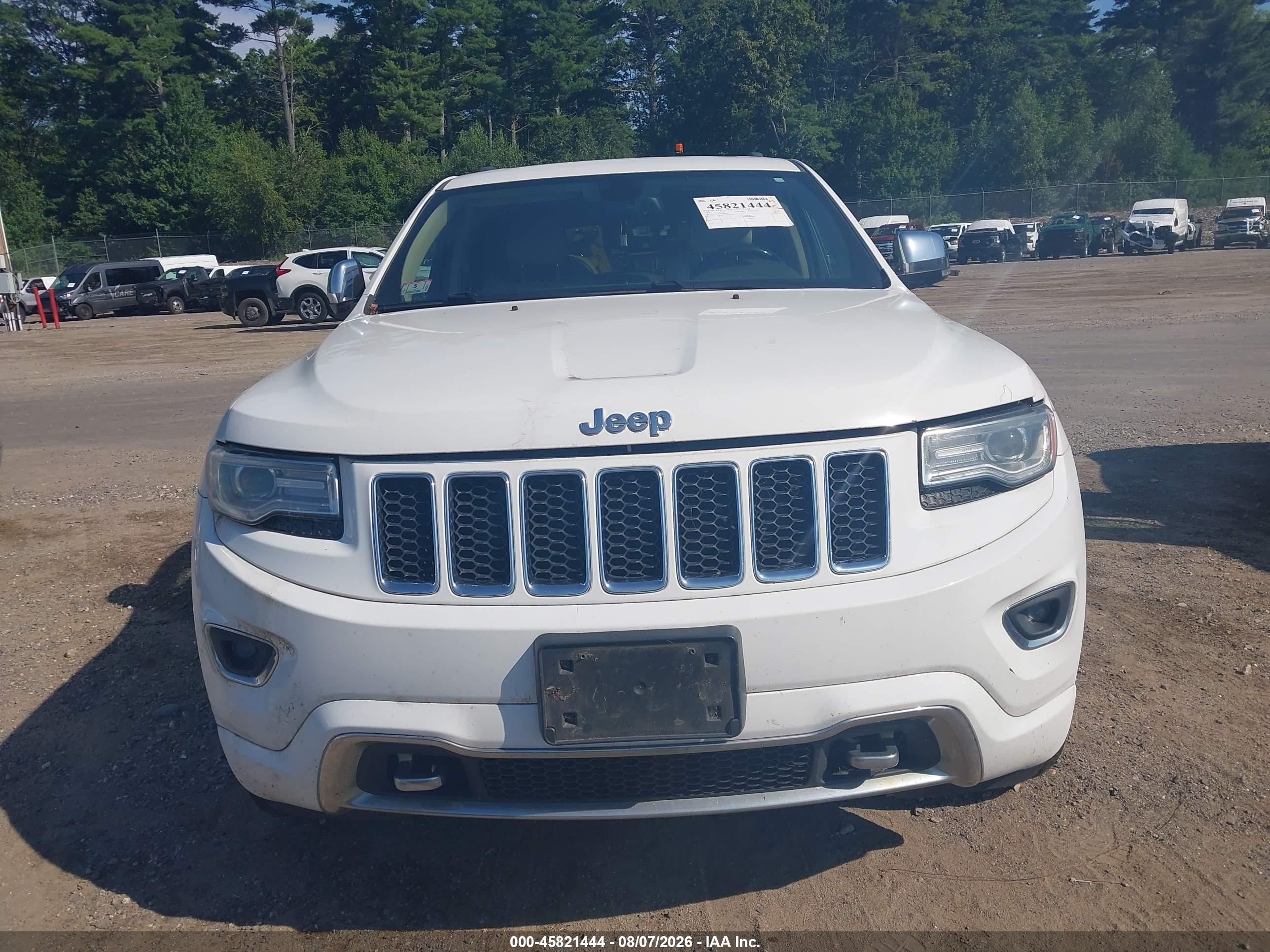 2014 Jeep Grand Cherokee Overland Белый vin: 1C4RJFCGXEC386562