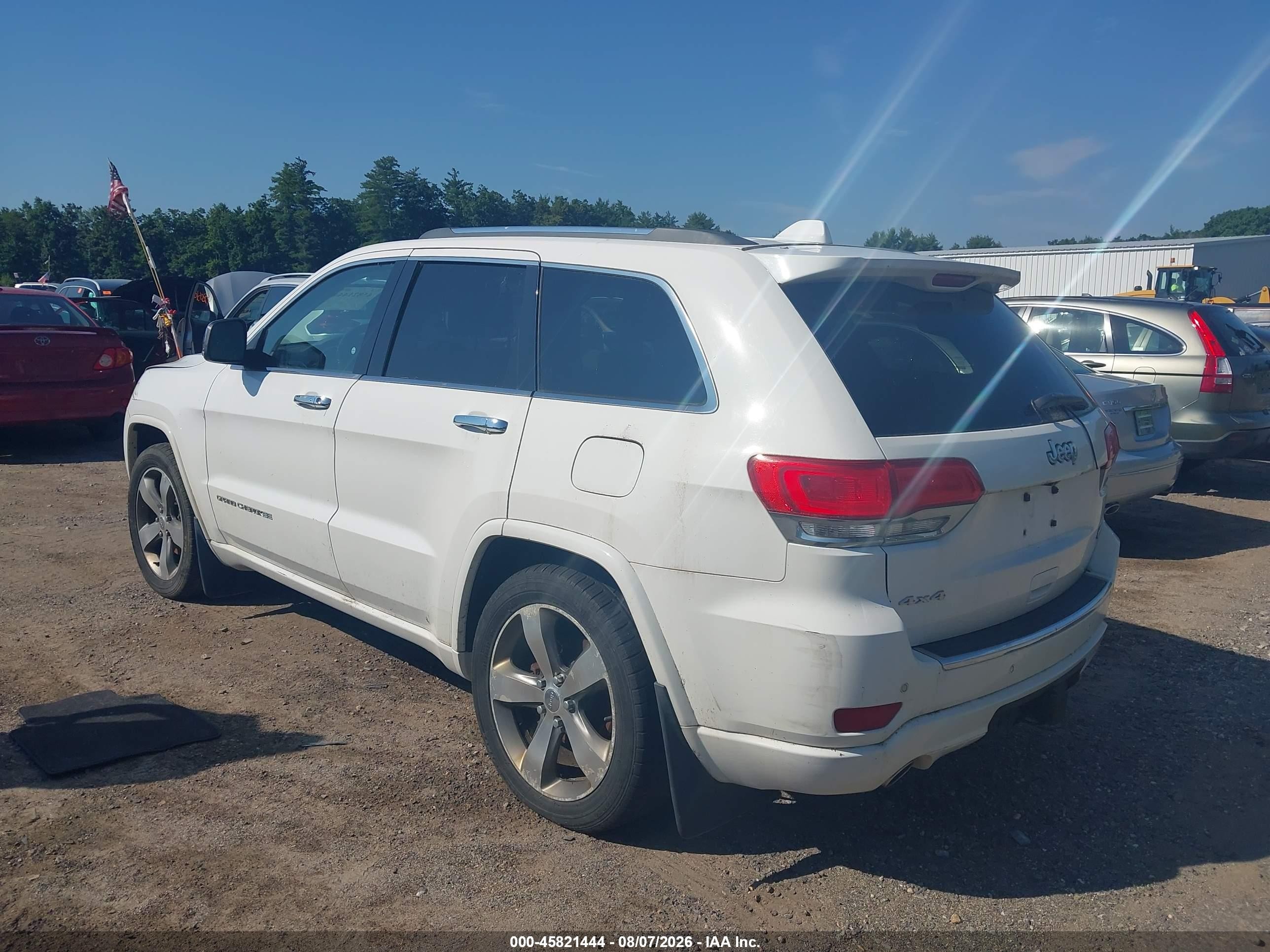 2014 Jeep Grand Cherokee Overland Белый vin: 1C4RJFCGXEC386562
