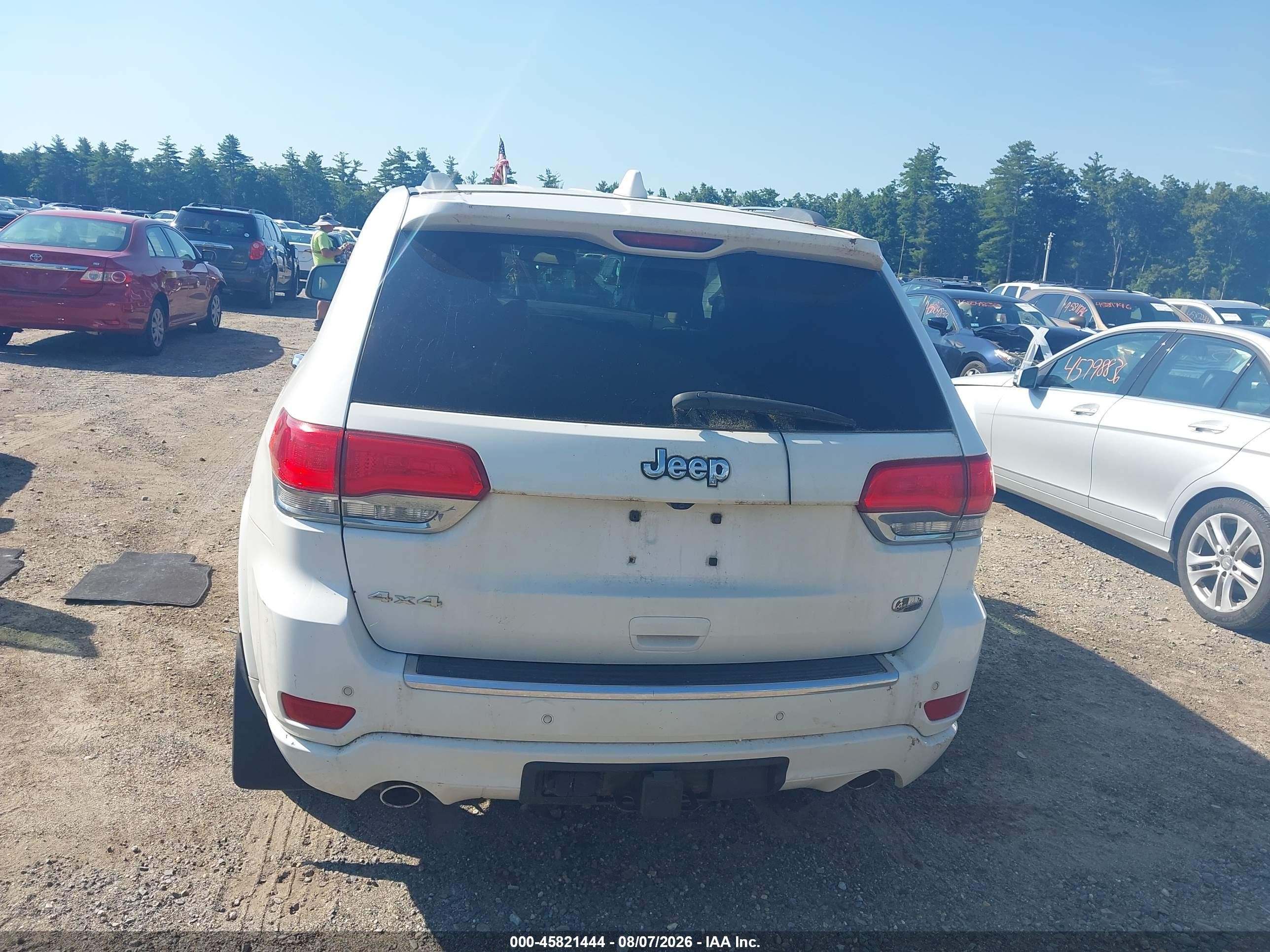 2014 Jeep Grand Cherokee Overland Белый vin: 1C4RJFCGXEC386562