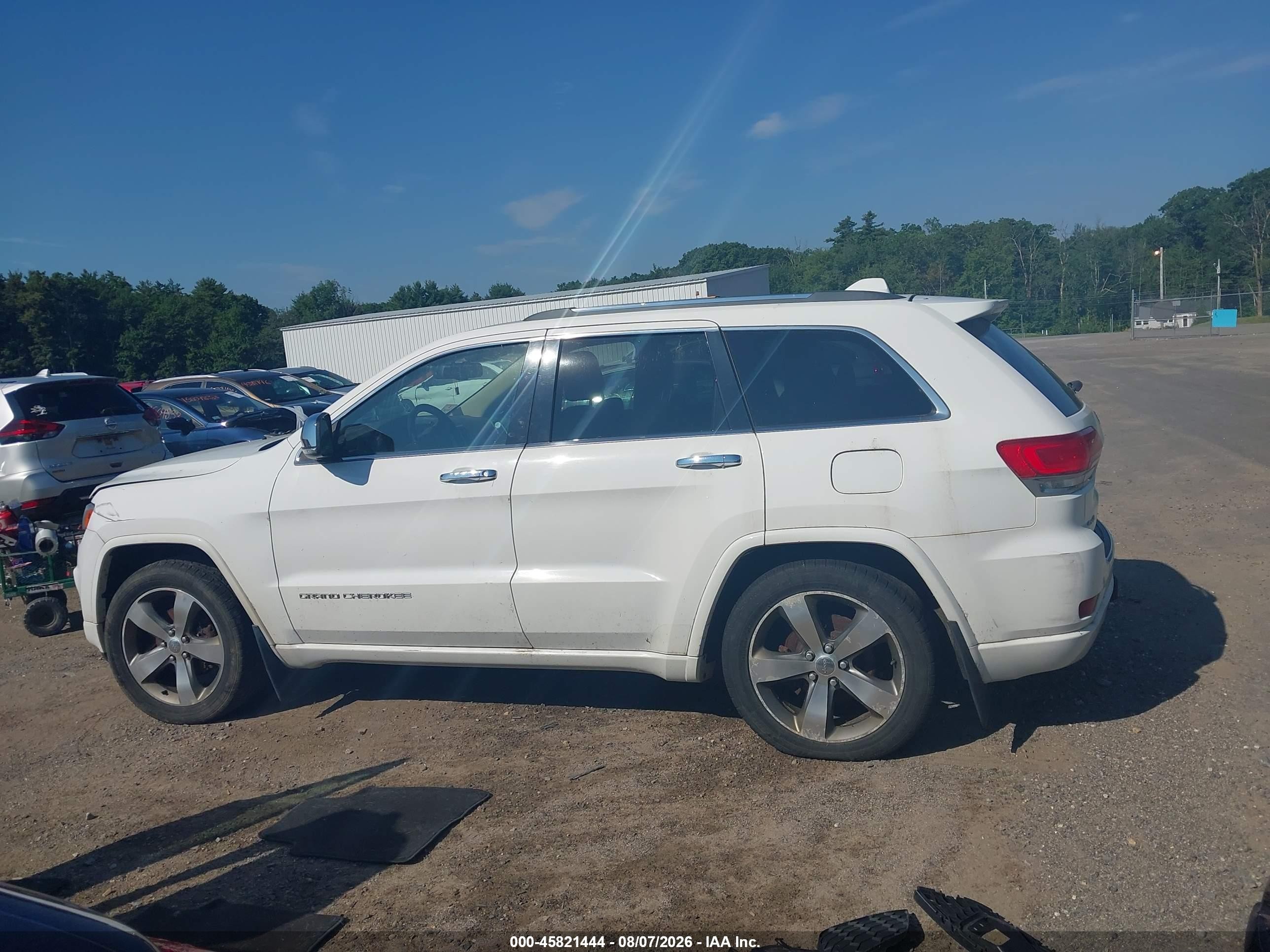 2014 Jeep Grand Cherokee Overland Белый vin: 1C4RJFCGXEC386562