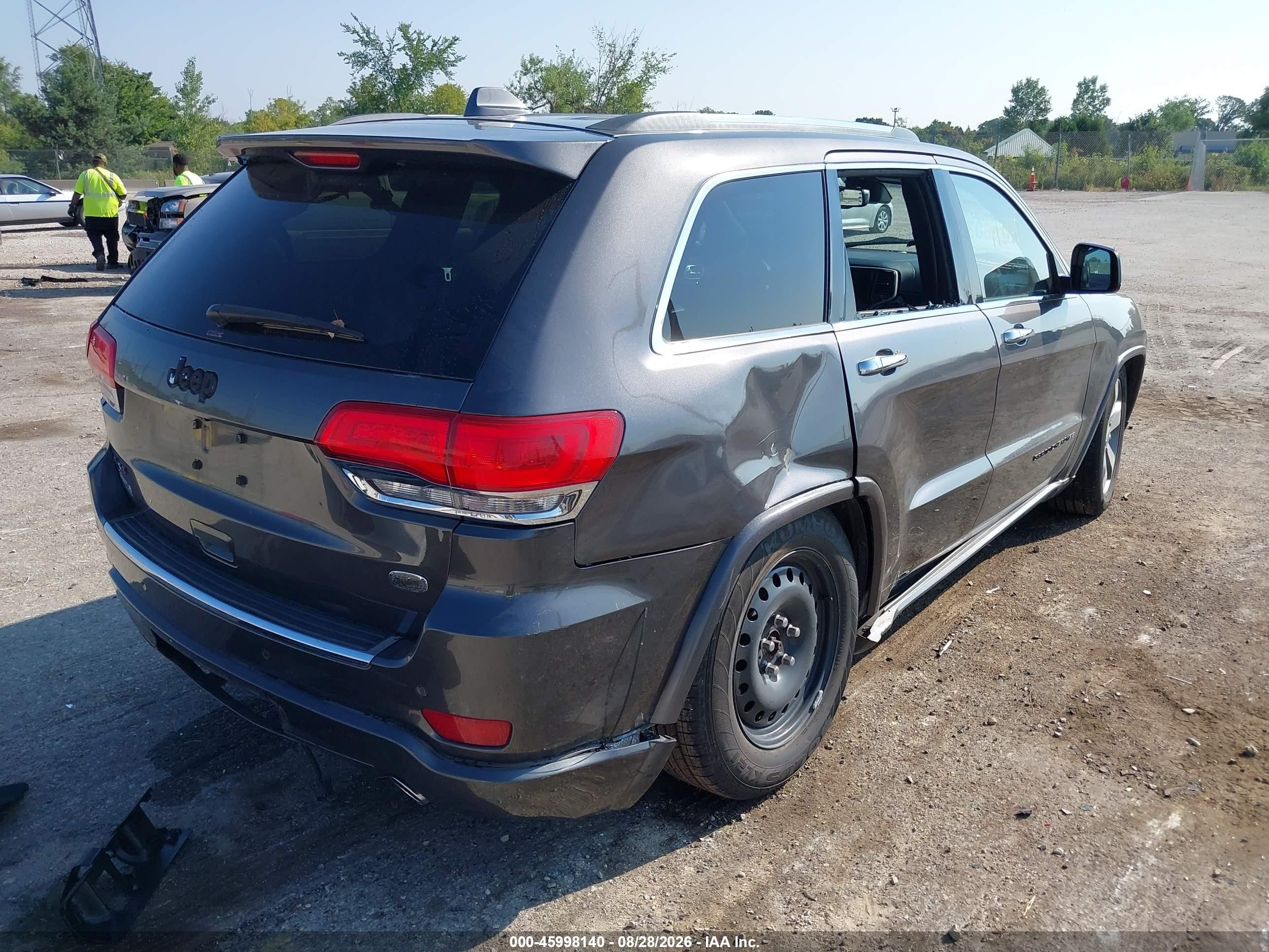 2014 Jeep Grand Cherokee Overland Gray vin: 1C4RJFCGXEC523015