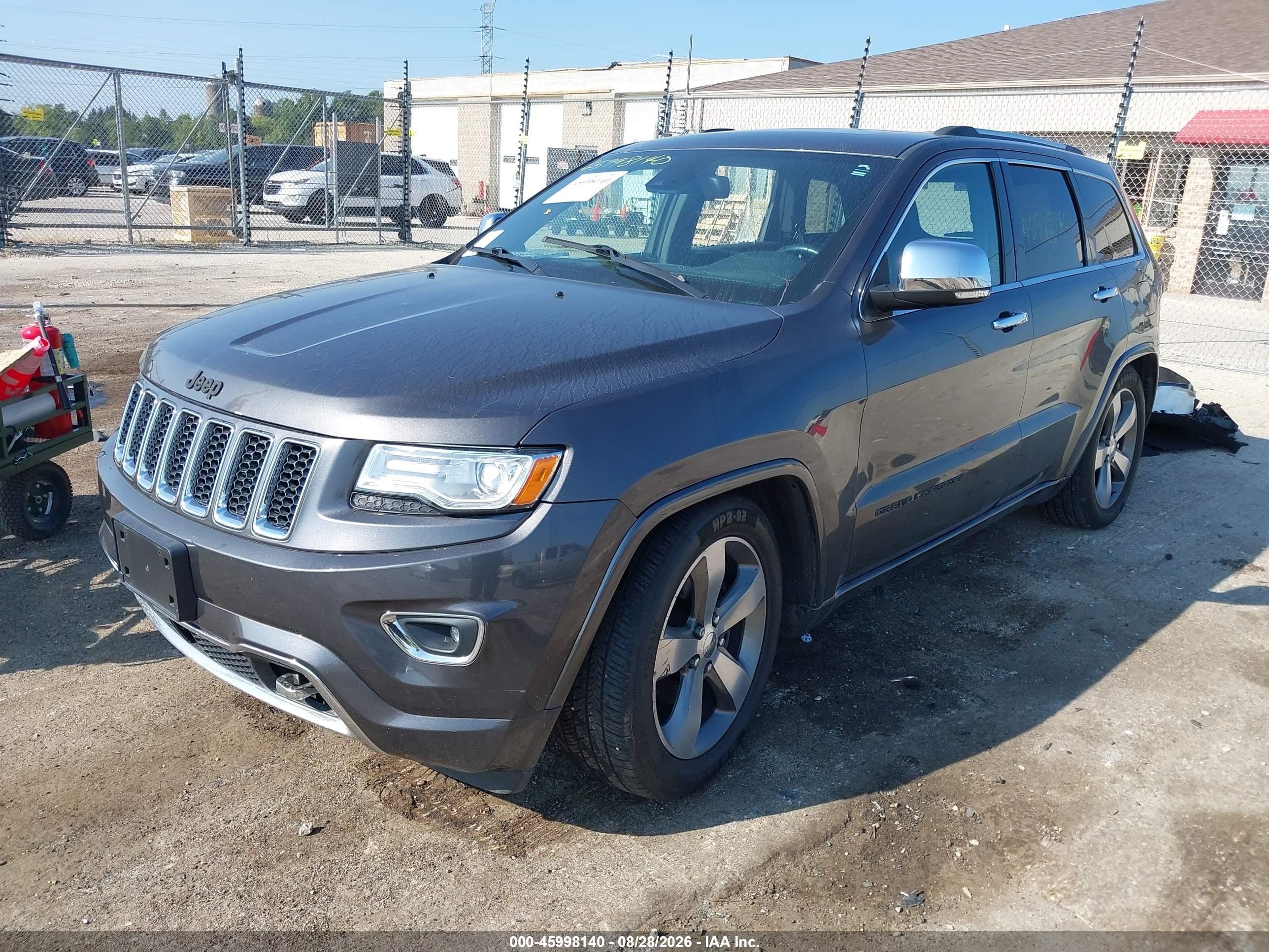 2014 Jeep Grand Cherokee Overland Gray vin: 1C4RJFCGXEC523015