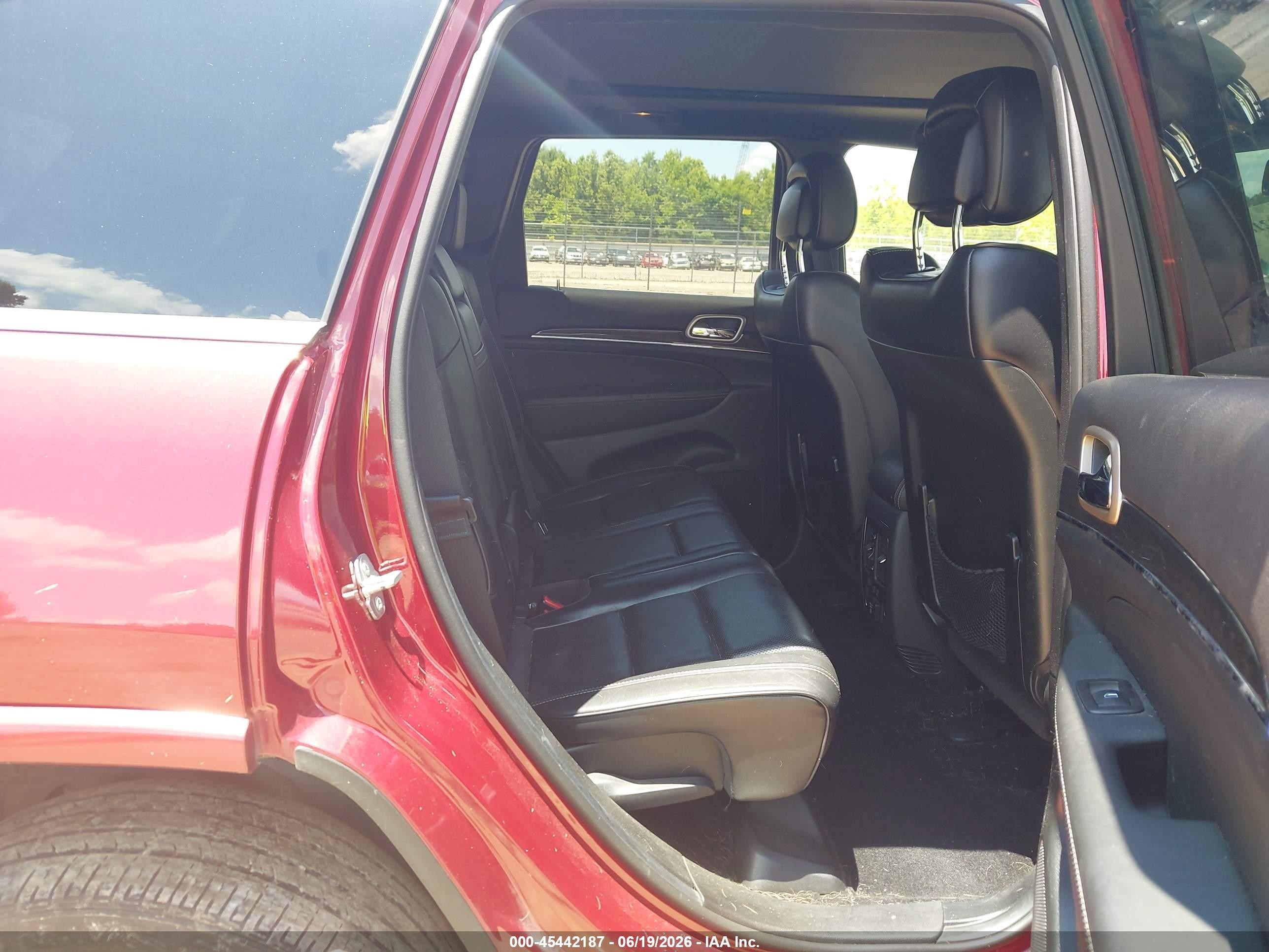 2014 Jeep Grand Cherokee Overland Red vin: 1C4RJFCGXEC528697