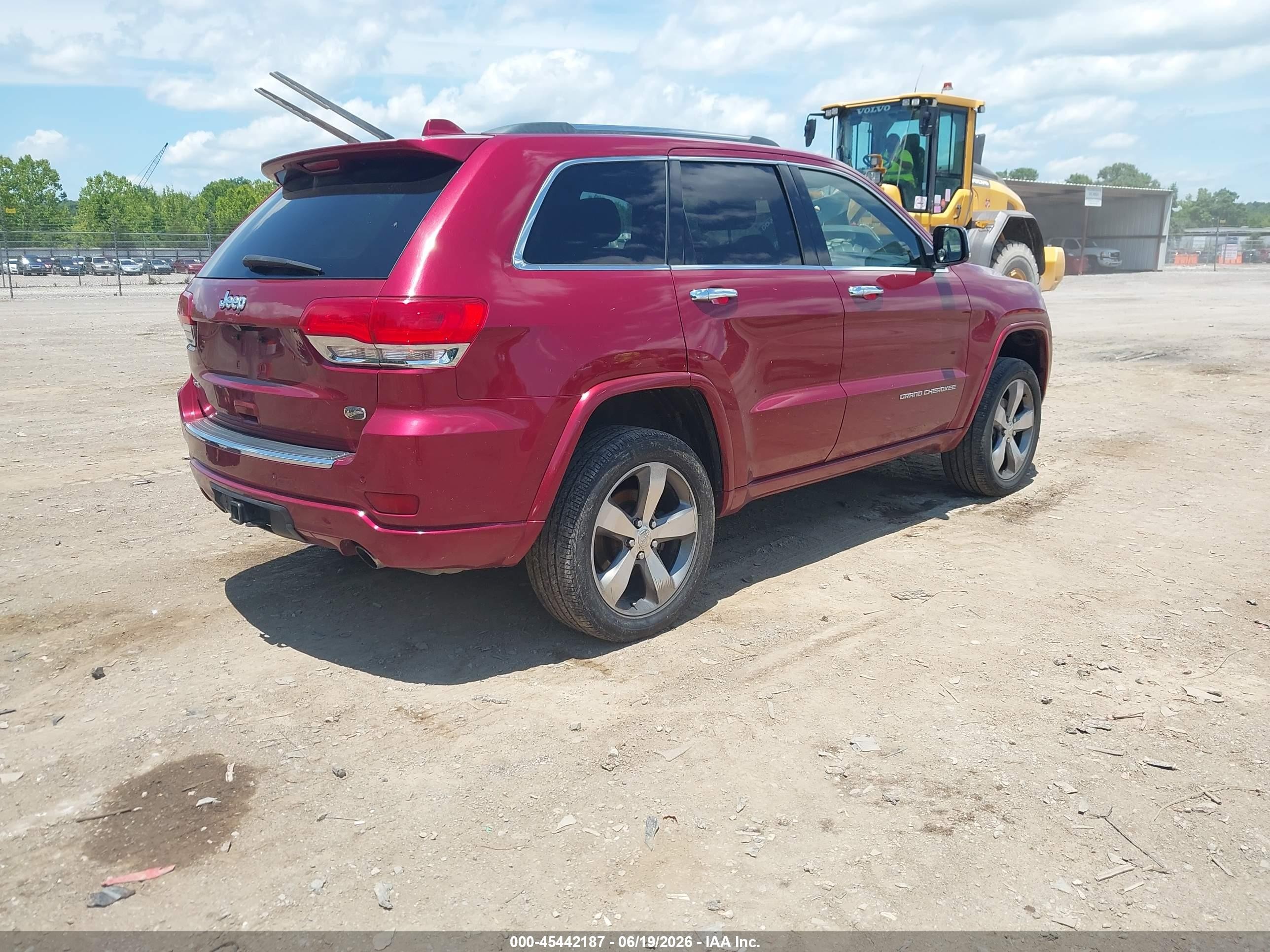 2014 Jeep Grand Cherokee Overland Red vin: 1C4RJFCGXEC528697