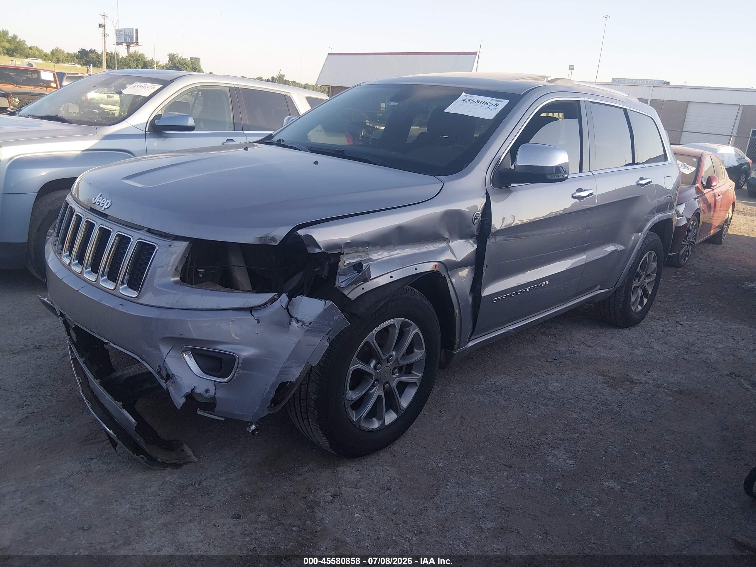 2015 Jeep Grand Cherokee Overland Серебряный vin: 1C4RJFCGXFC692498
