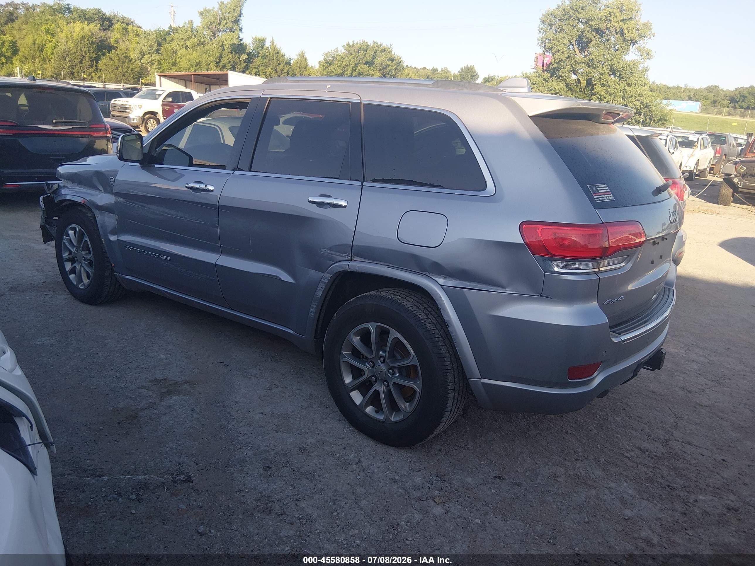 2015 Jeep Grand Cherokee Overland Серебряный vin: 1C4RJFCGXFC692498