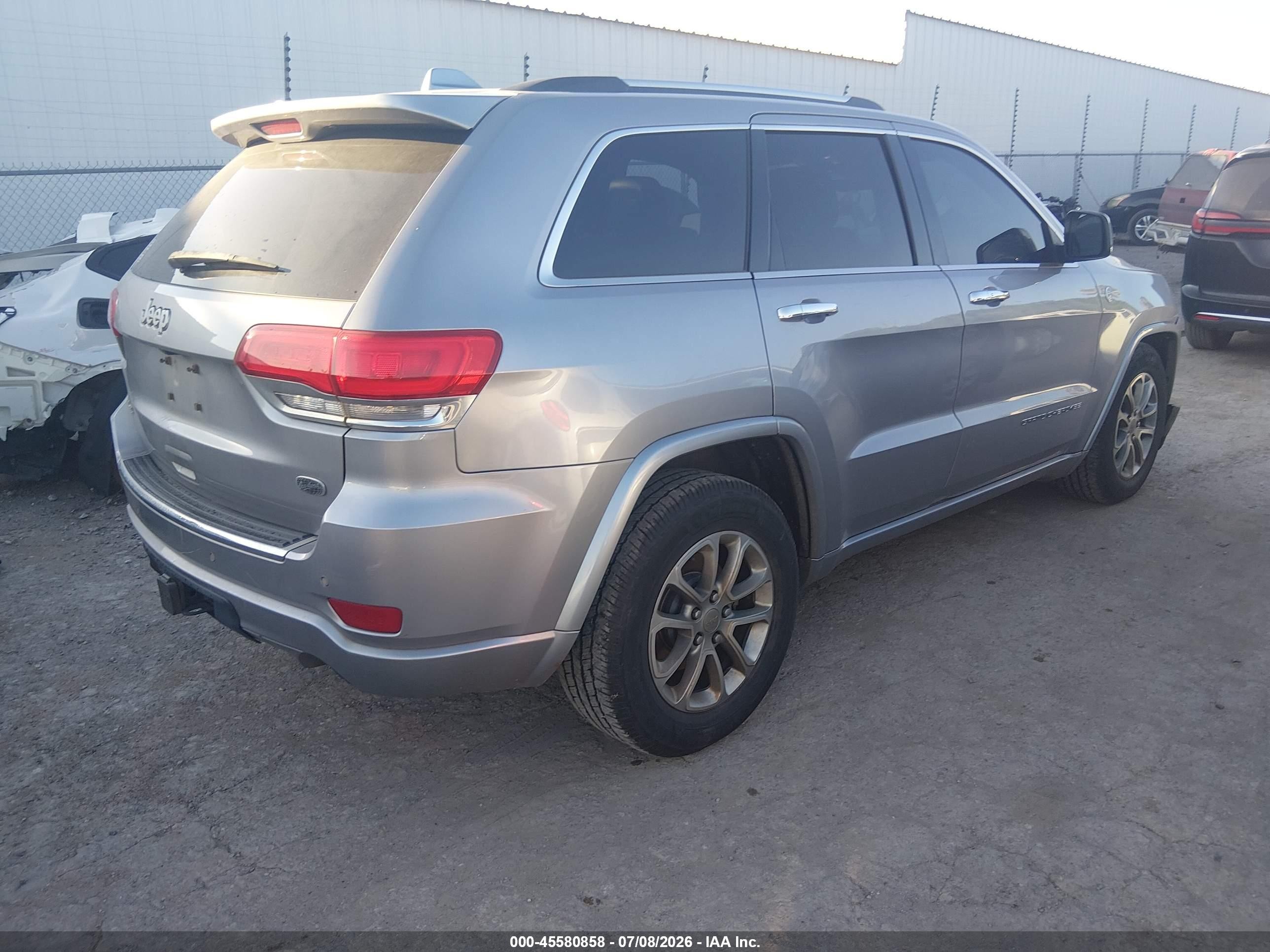 2015 Jeep Grand Cherokee Overland Серебряный vin: 1C4RJFCGXFC692498
