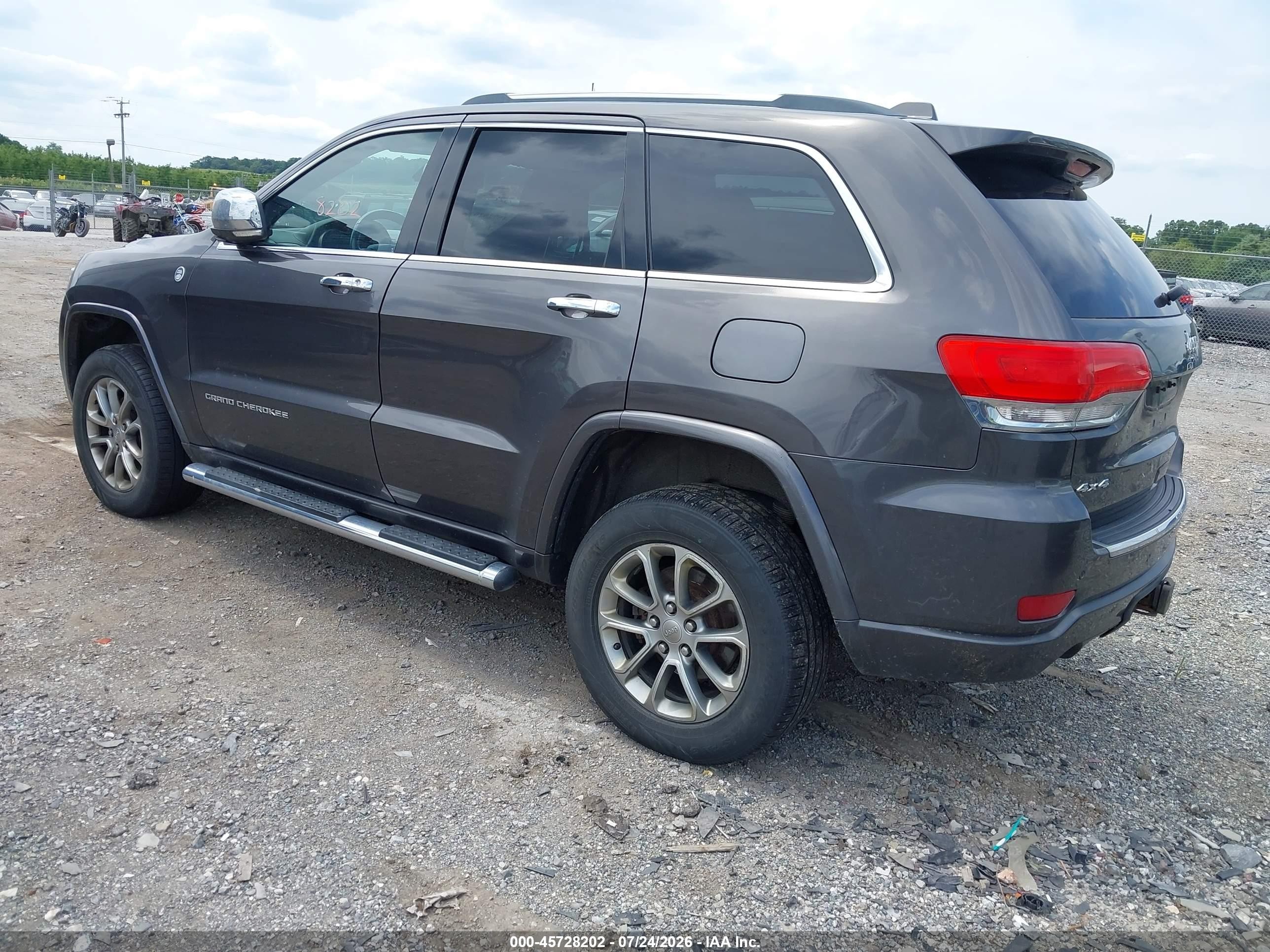 2015 Jeep Grand Cherokee Overland Gray vin: 1C4RJFCGXFC740954