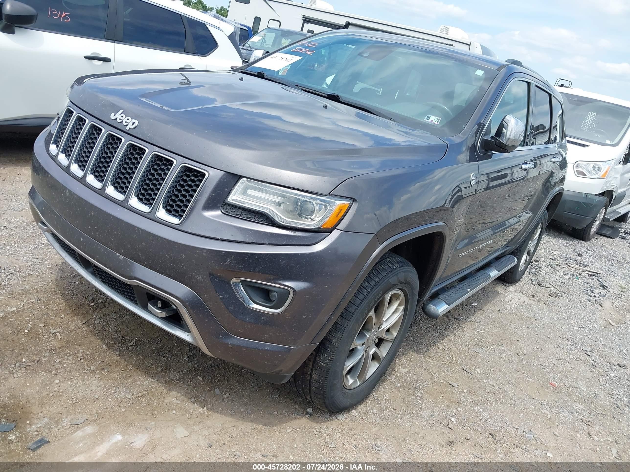 2015 Jeep Grand Cherokee Overland Gray vin: 1C4RJFCGXFC740954