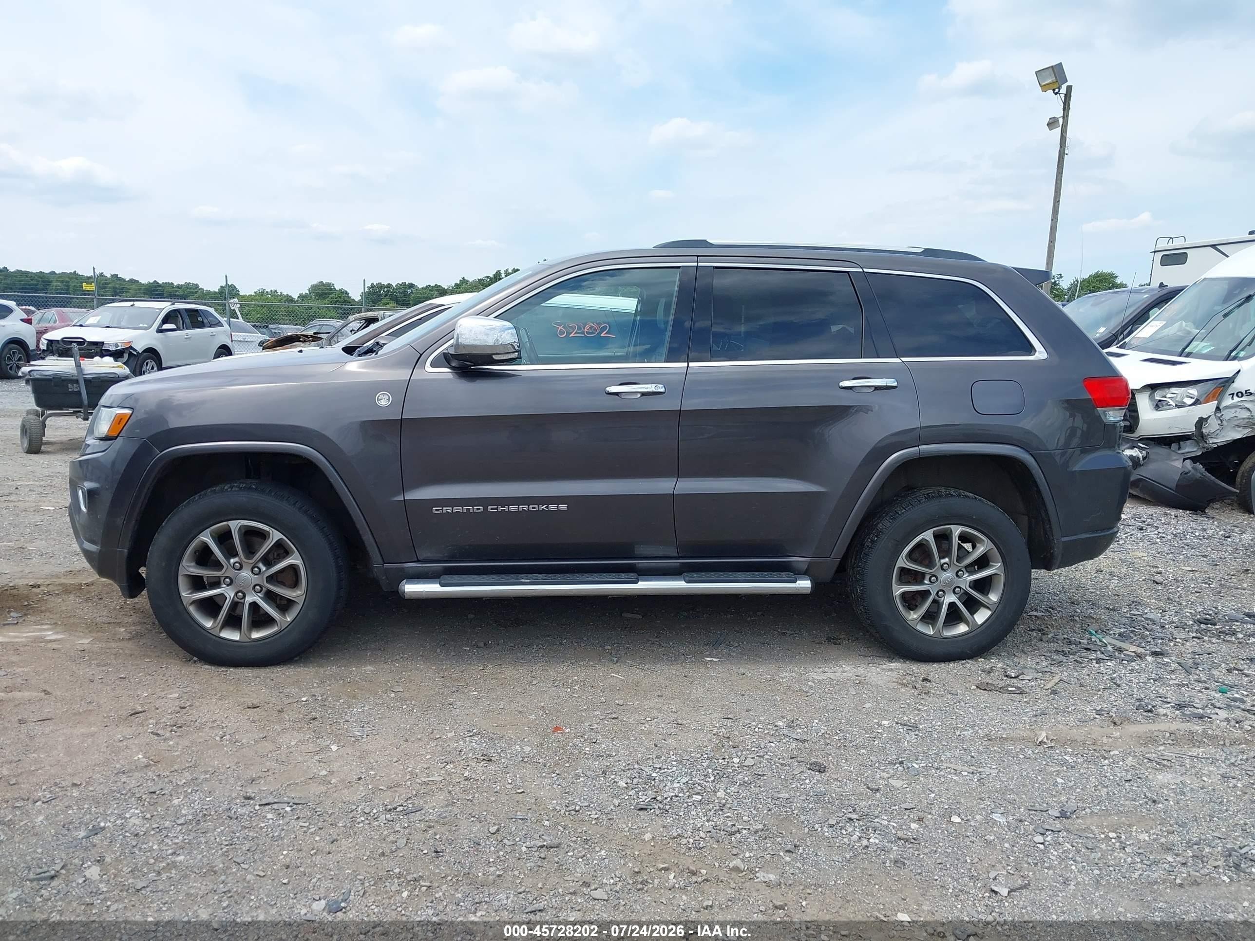 2015 Jeep Grand Cherokee Overland Gray vin: 1C4RJFCGXFC740954