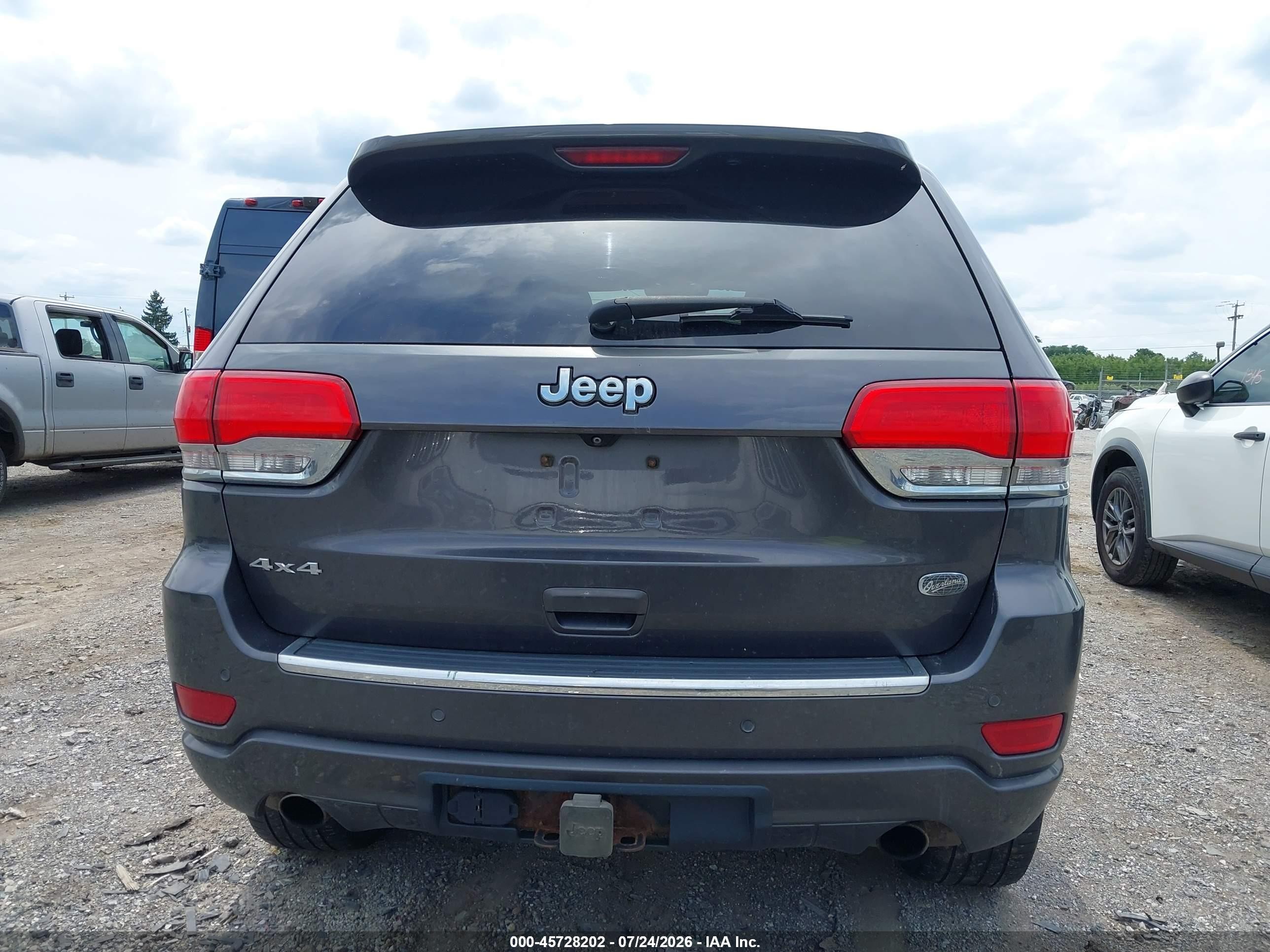 2015 Jeep Grand Cherokee Overland Gray vin: 1C4RJFCGXFC740954