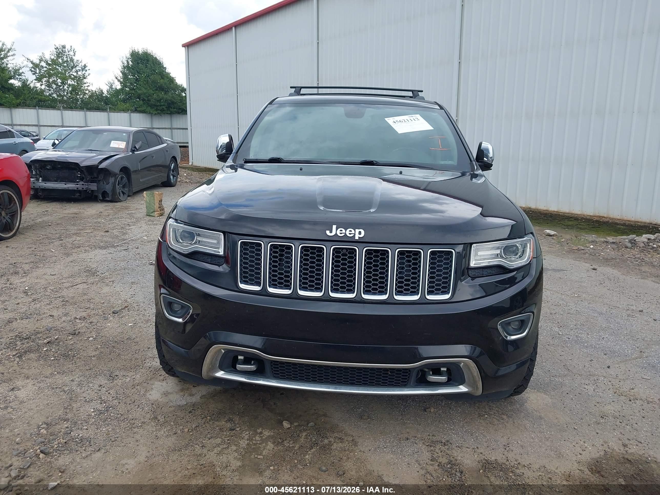 2015 Jeep Grand Cherokee Overland Black vin: 1C4RJFCGXFC798157