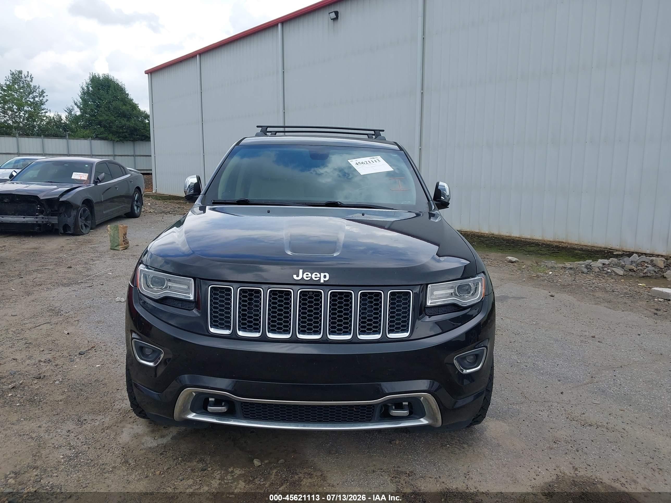 2015 Jeep Grand Cherokee Overland Black vin: 1C4RJFCGXFC798157