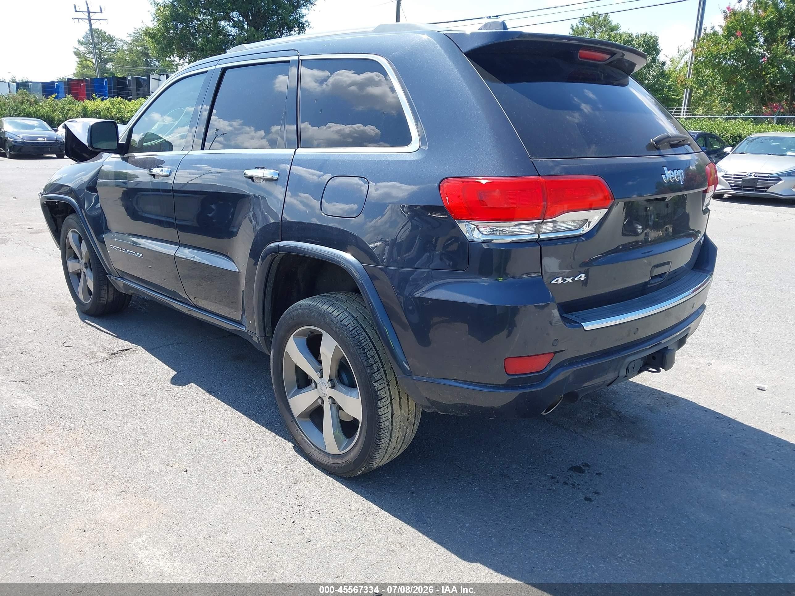 2015 Jeep Grand Cherokee Overland Серый vin: 1C4RJFCGXFC894824