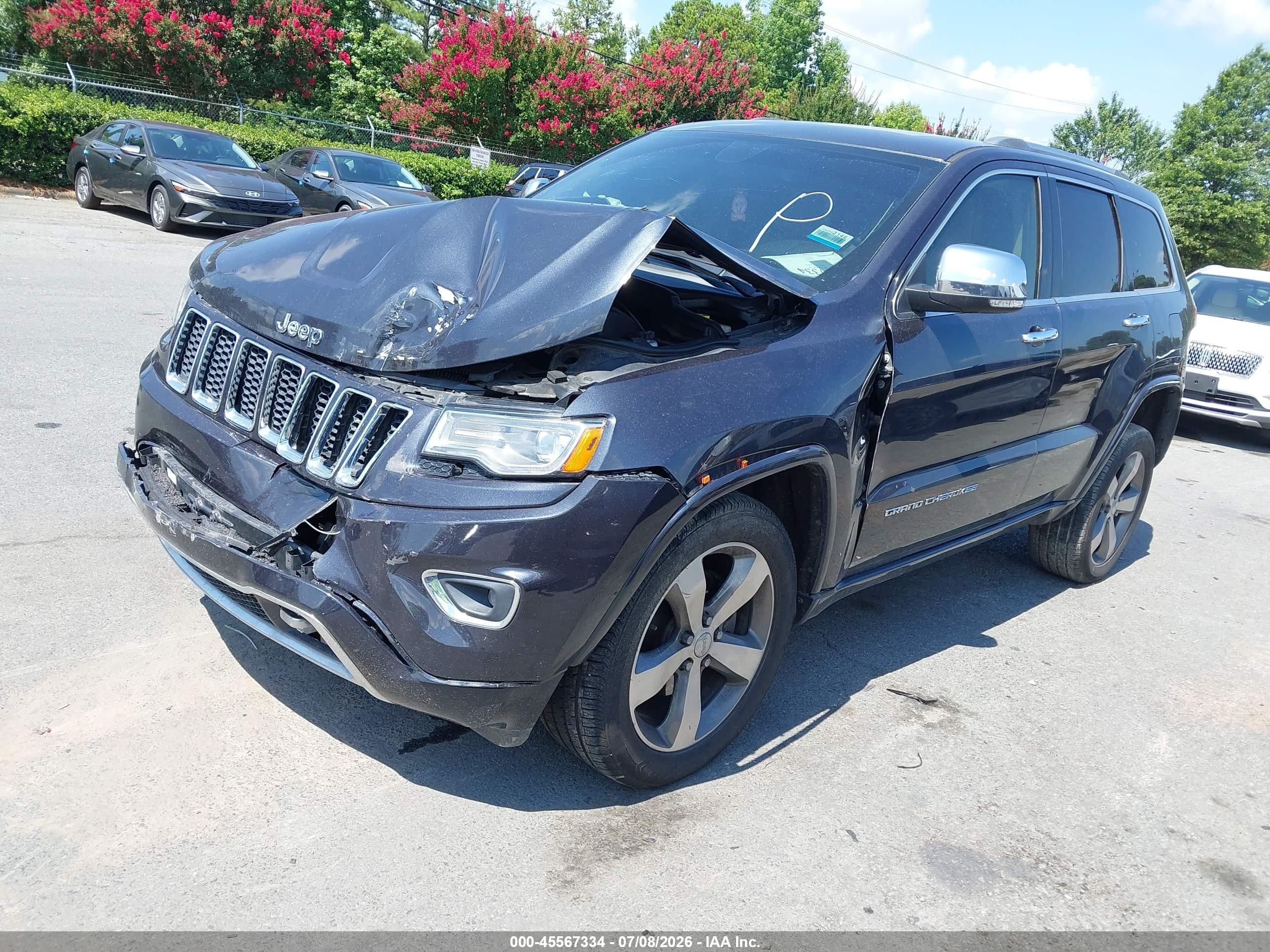 2015 Jeep Grand Cherokee Overland Серый vin: 1C4RJFCGXFC894824