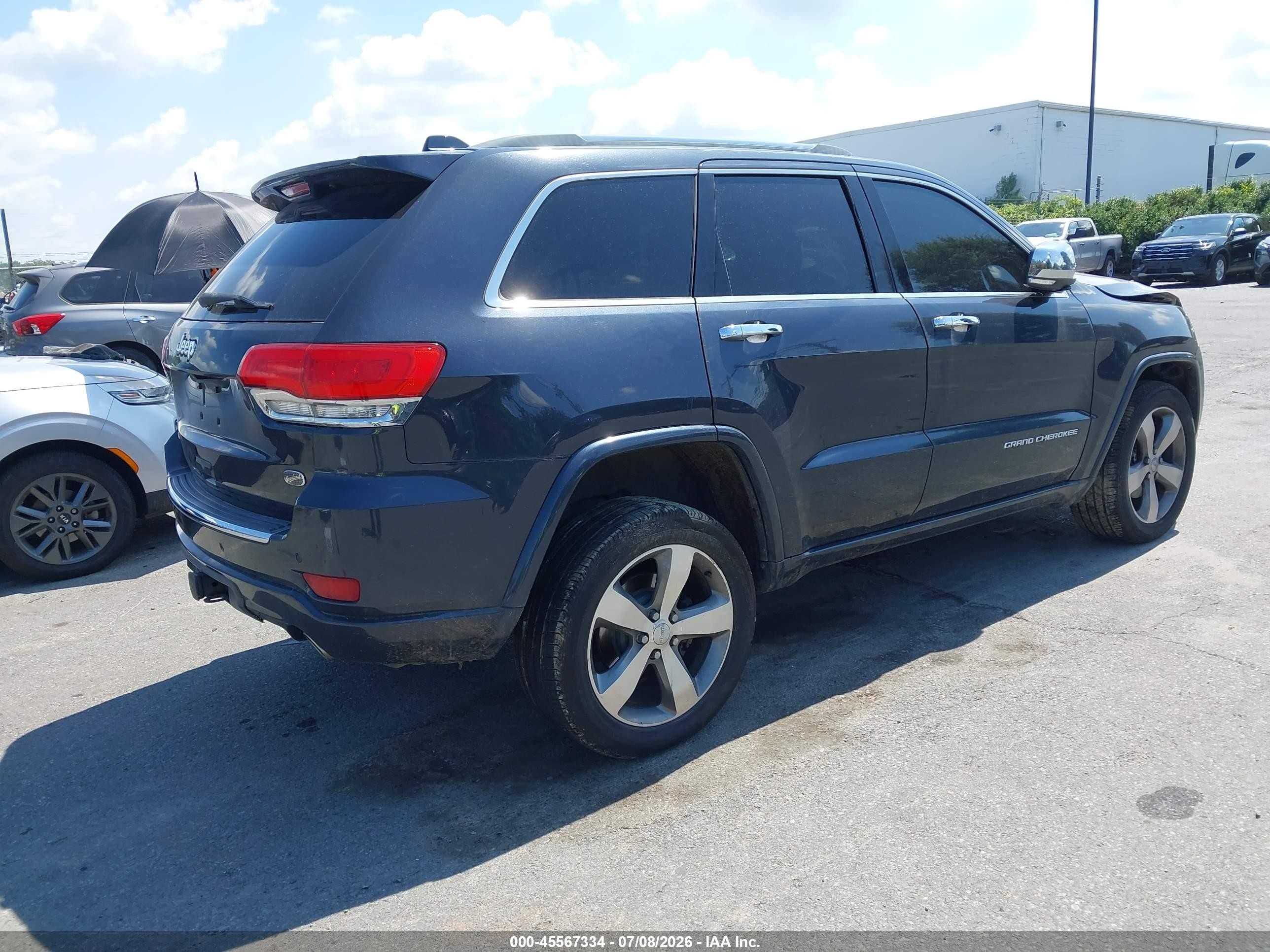 2015 Jeep Grand Cherokee Overland Серый vin: 1C4RJFCGXFC894824