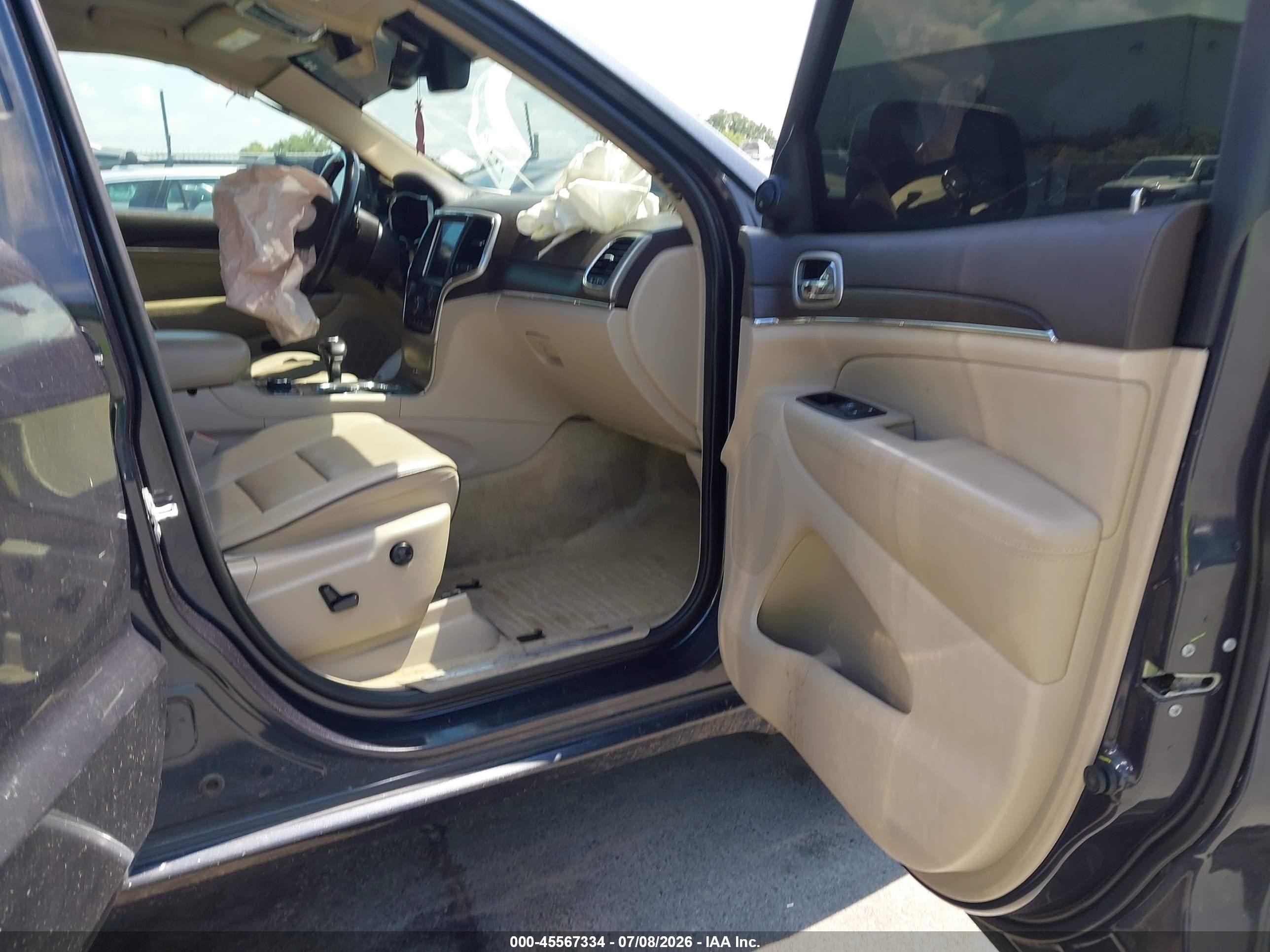 2015 Jeep Grand Cherokee Overland Серый vin: 1C4RJFCGXFC894824