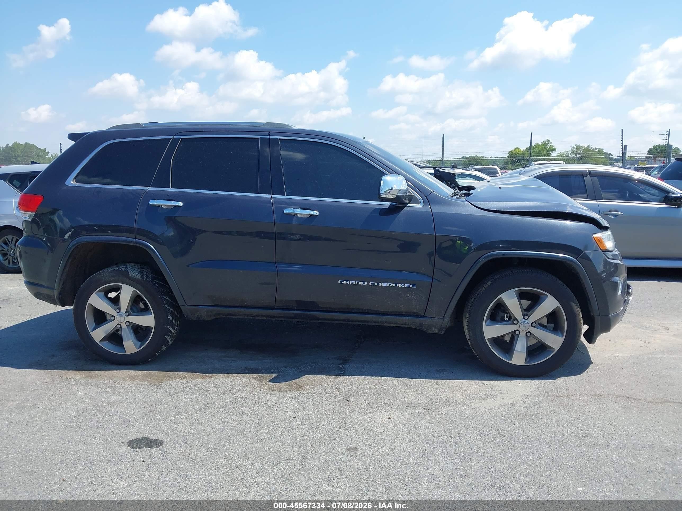 2015 Jeep Grand Cherokee Overland Серый vin: 1C4RJFCGXFC894824